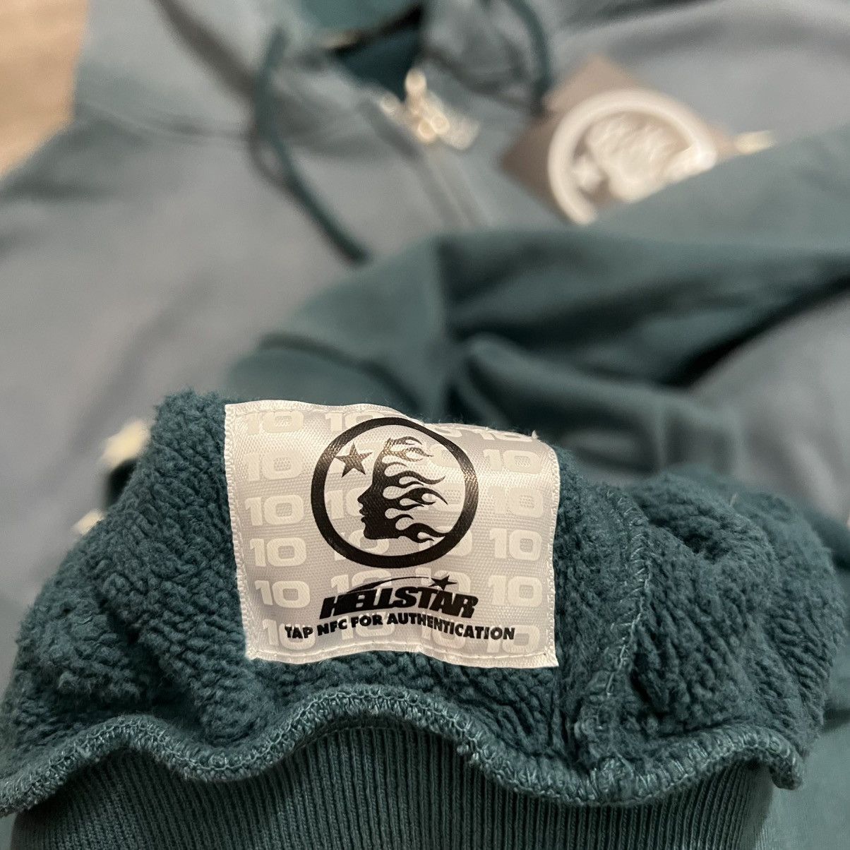 Hellstar SS24 Logo Zip Up Sweatshirt (Blue, Brown, Grey)