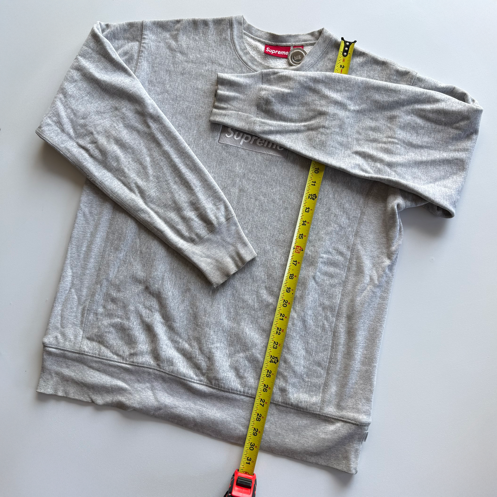 Supreme FW03 Silver Box Logo Crewneck Sweatshirt