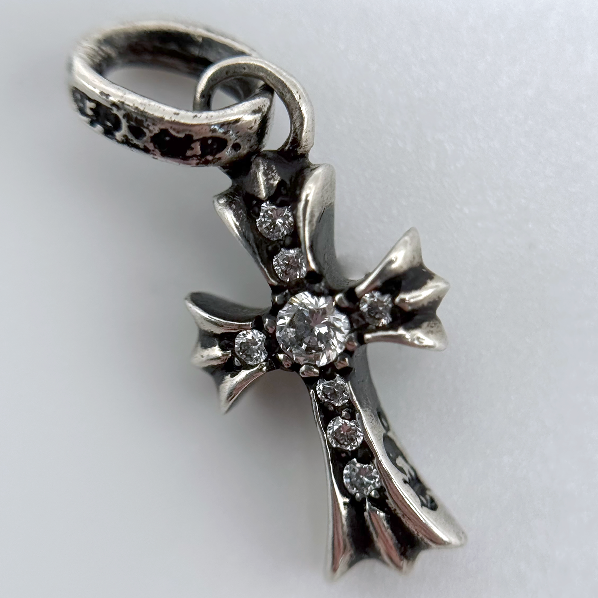 Chrome Hearts Diamond Baby Fat Cross Pendant