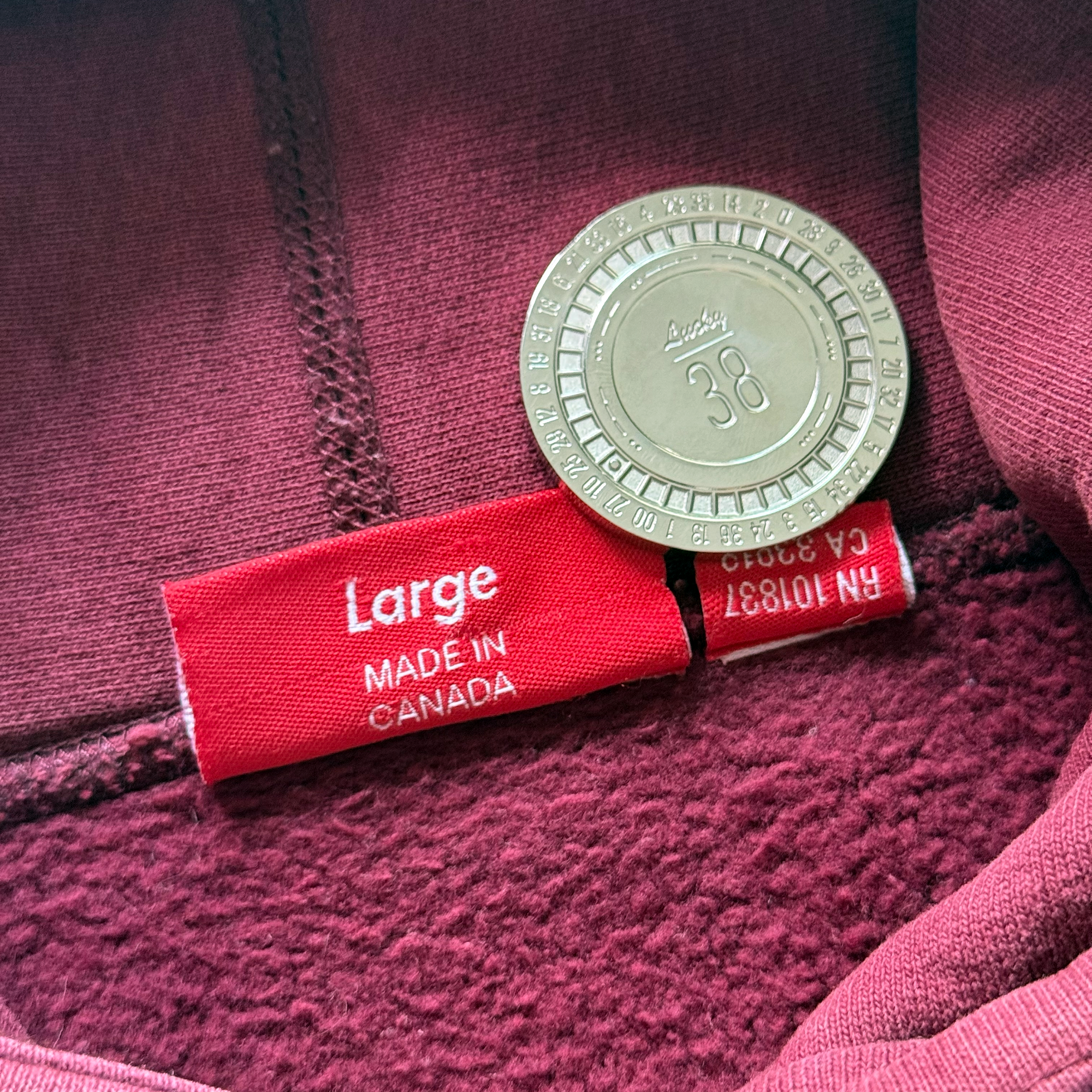 Supreme FW11 Burgundy Box Logo Hoodie