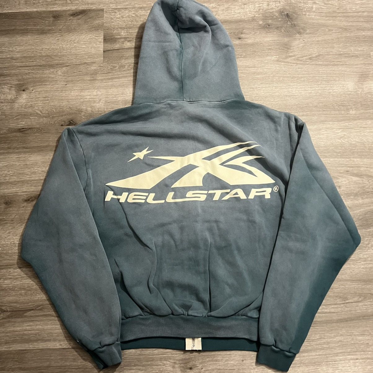 Hellstar SS24 Logo Zip Up Sweatshirt (Blue, Brown, Grey)
