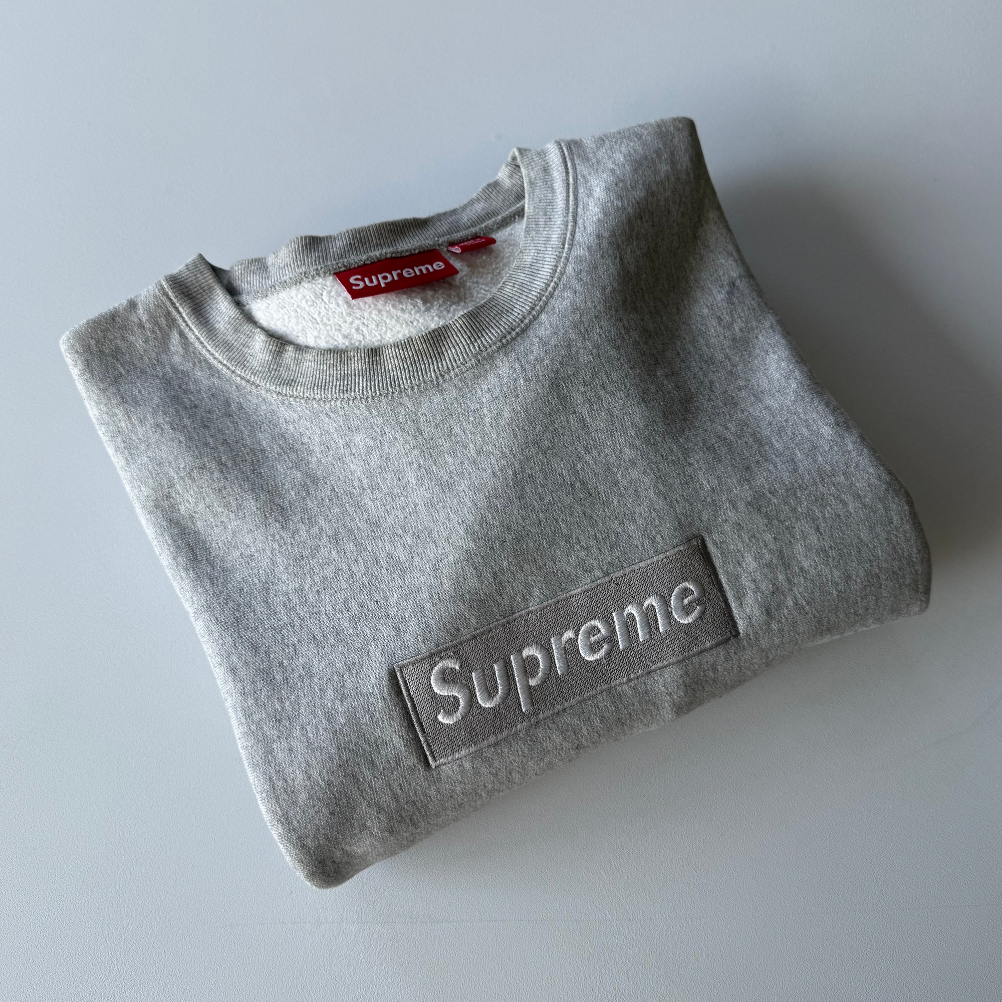 Supreme FW03 Silver Box Logo Crewneck Sweatshirt