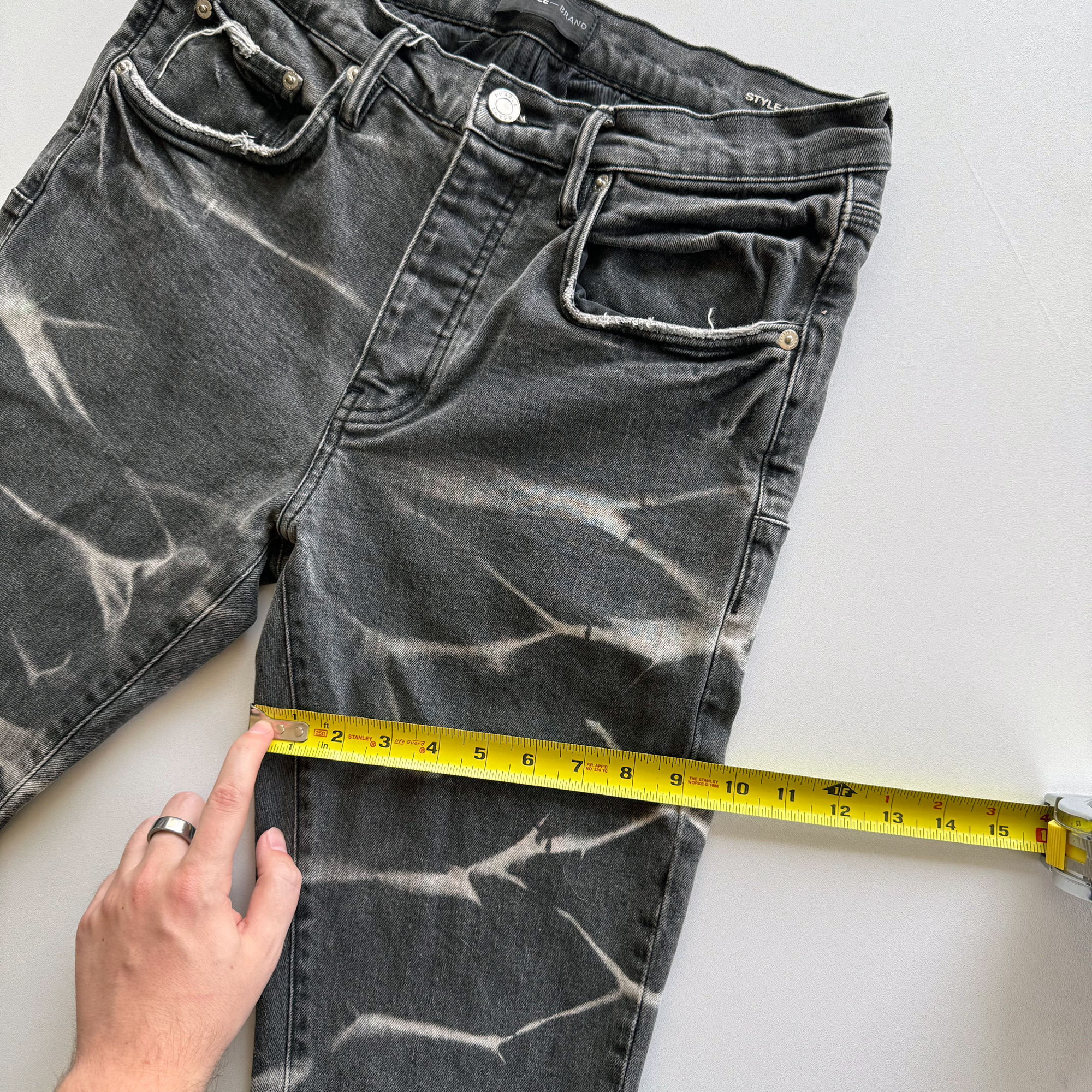 Purple Brand $275 Tiedye Stripe Pant Denim Jeans P001