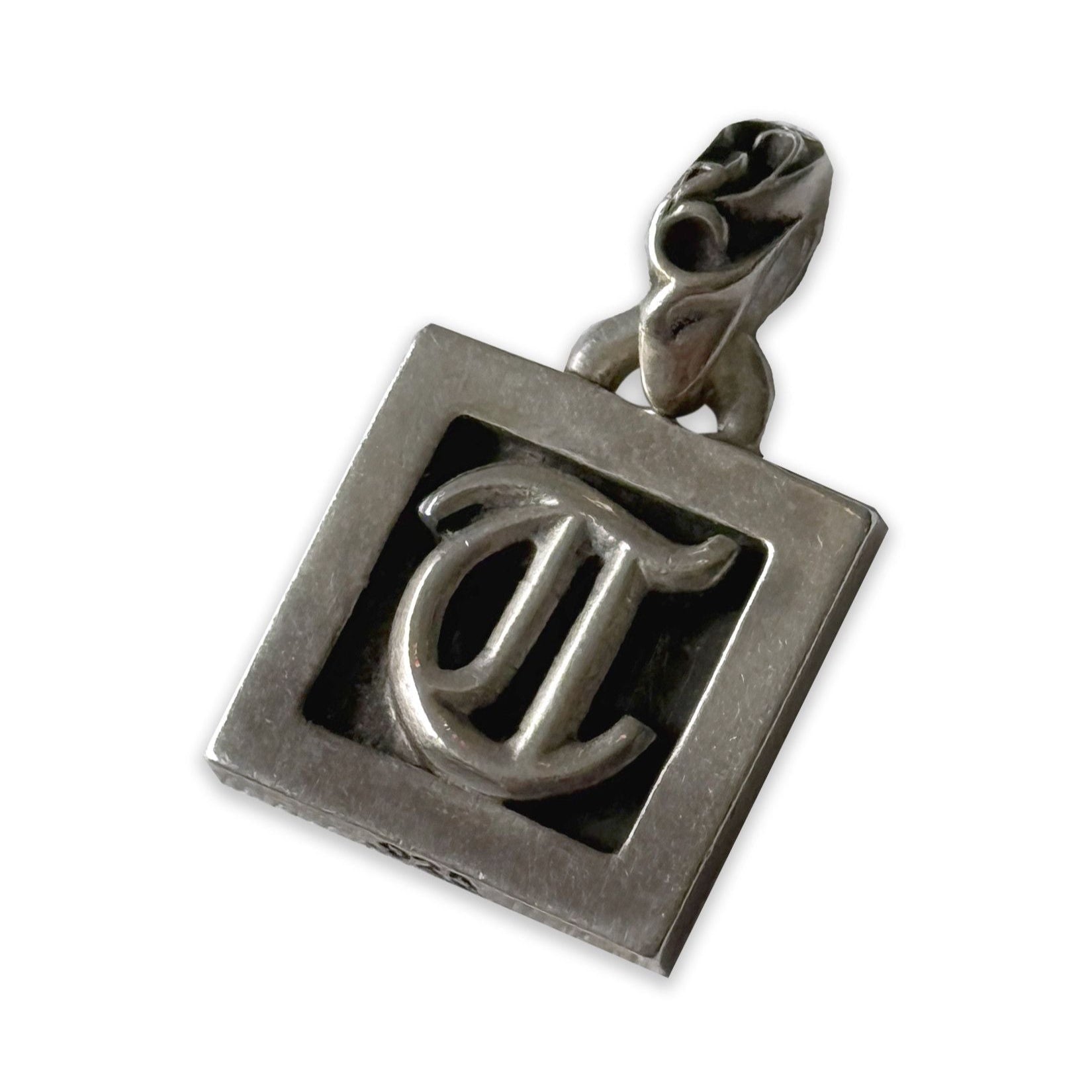 Chrome Hearts Framed Letter "T" Alphabet Charm Pendant