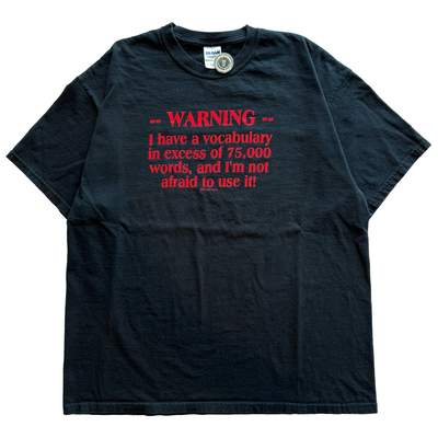Vintage 2004 75,000 Word Vocabulary Parody Comedy Tee