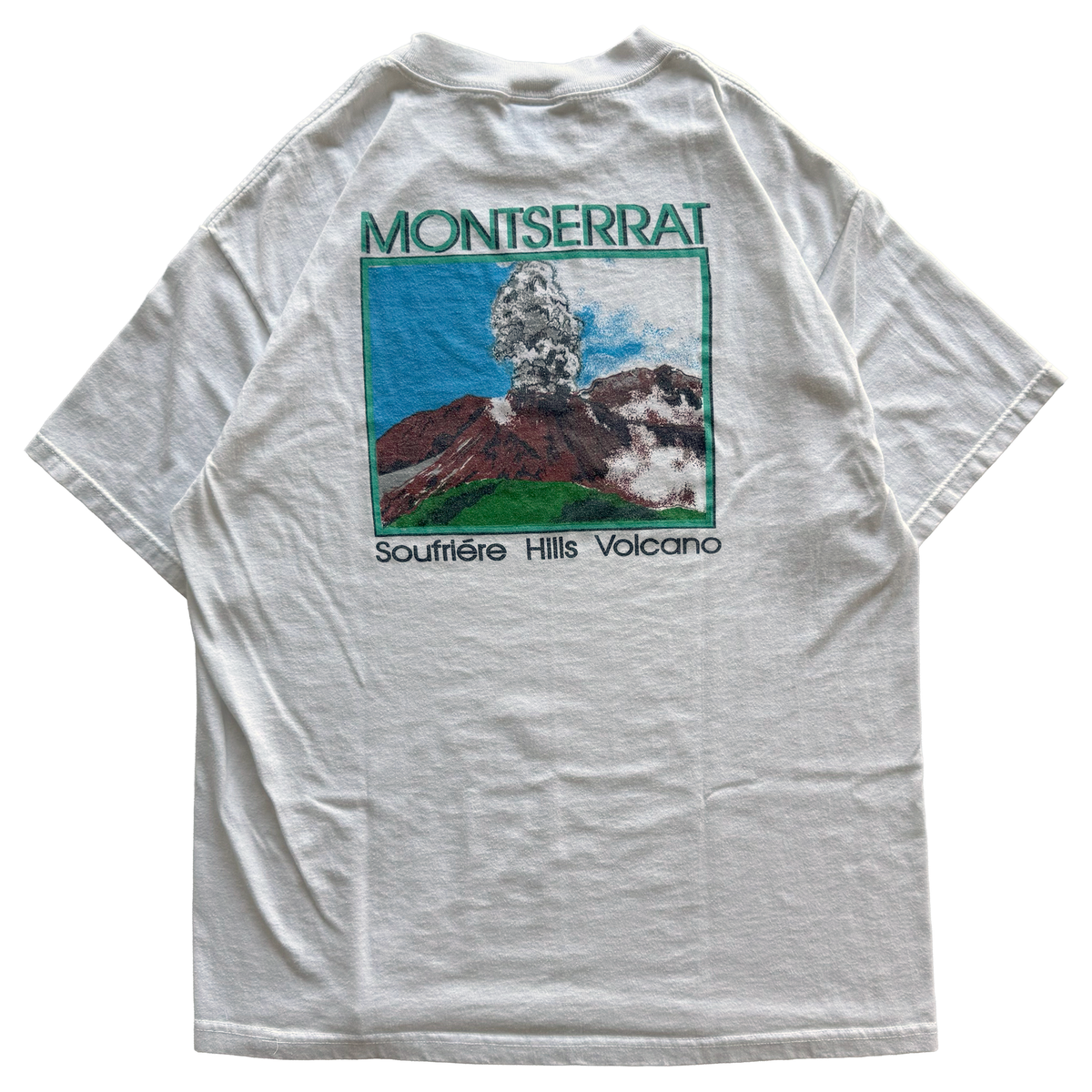 Vintage 1995 Montserrat Soufriere Hills Volcano Eruption Tee