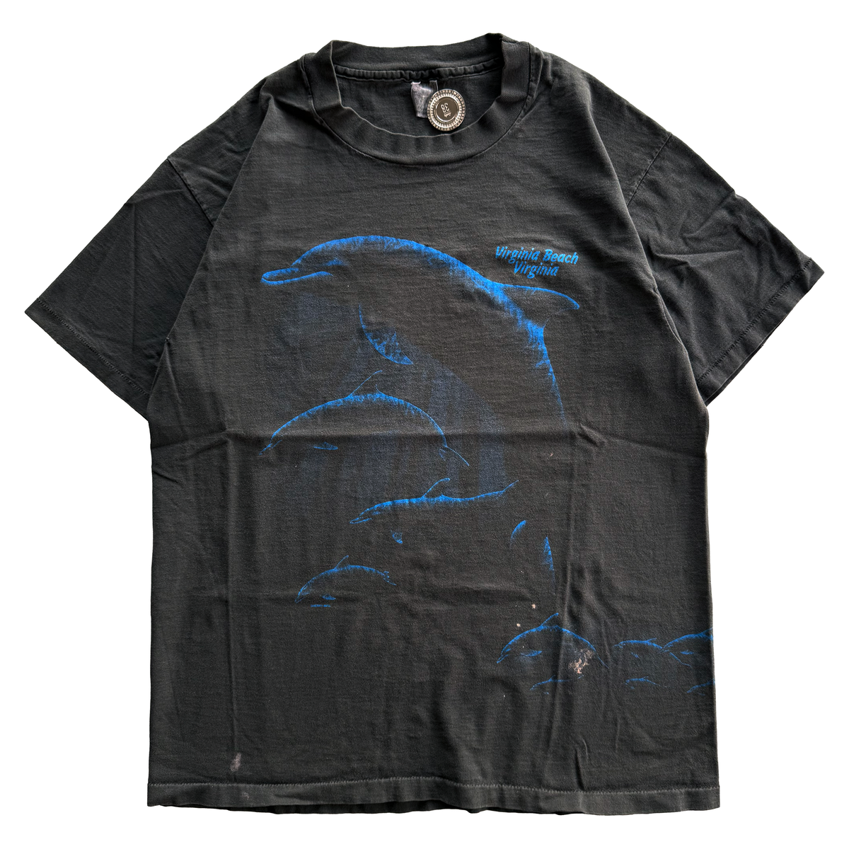 Vintage 1996 Dolphin Virginia Beach, VA Souvenir Nature Tee
