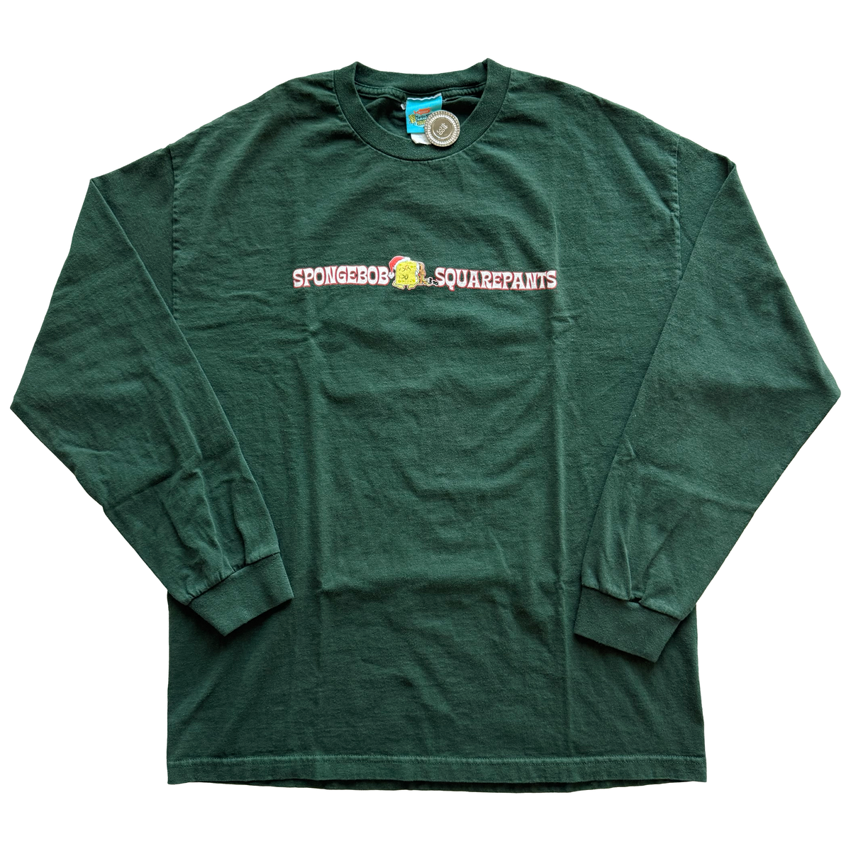 Vintage 2002 SpongeBob SquarePants Nickelodeon Christmas L/S Tee