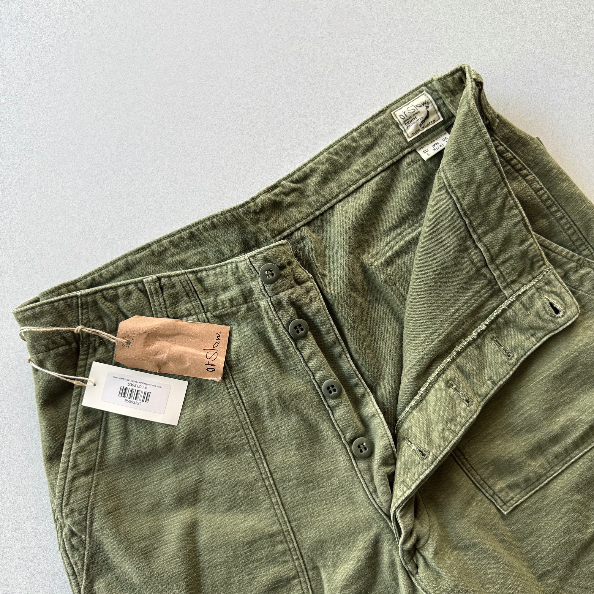 Orslow Real Used Wash Vintage Fit Fatigue Pants