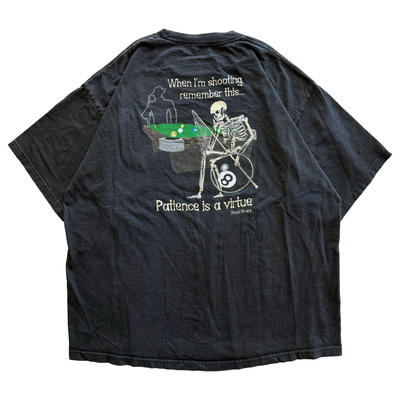 Vintage 1990s Dead Stroke Patience Billiards Pool Tee