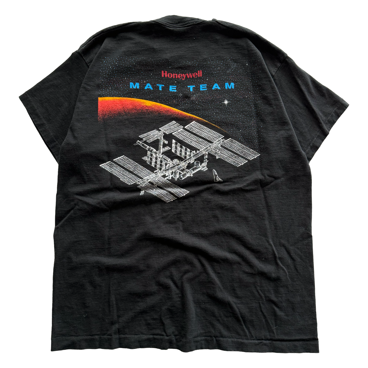 Vintage 1993 Honeywell MATE Team ISS Tee