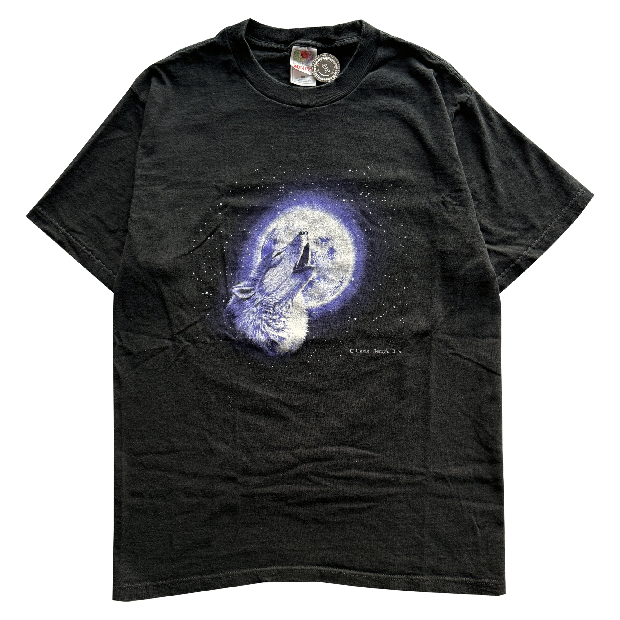 Vintage 1997 Wolf Howling Moon Tee