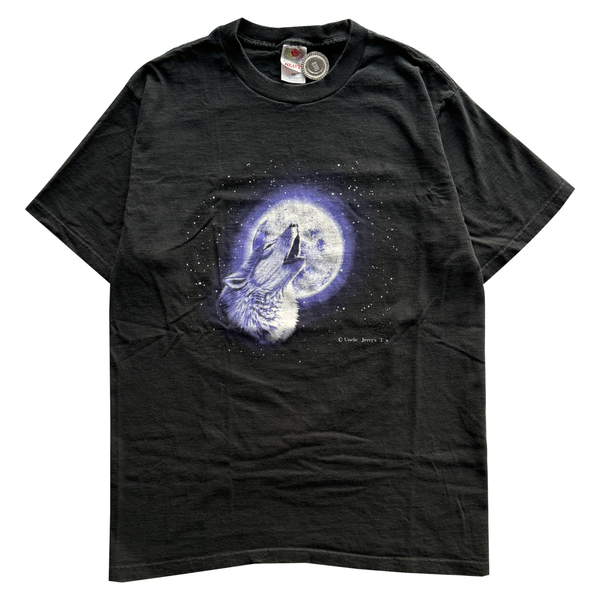 Vintage 1997 Wolf Howling Moon Tee