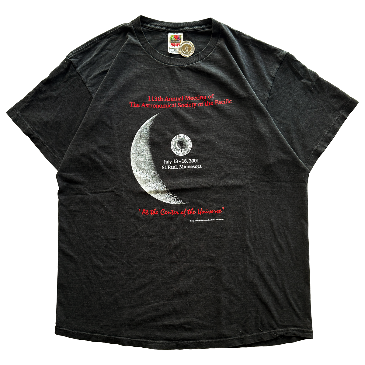 Vintage 2001 Astronomical Society Moon Tee