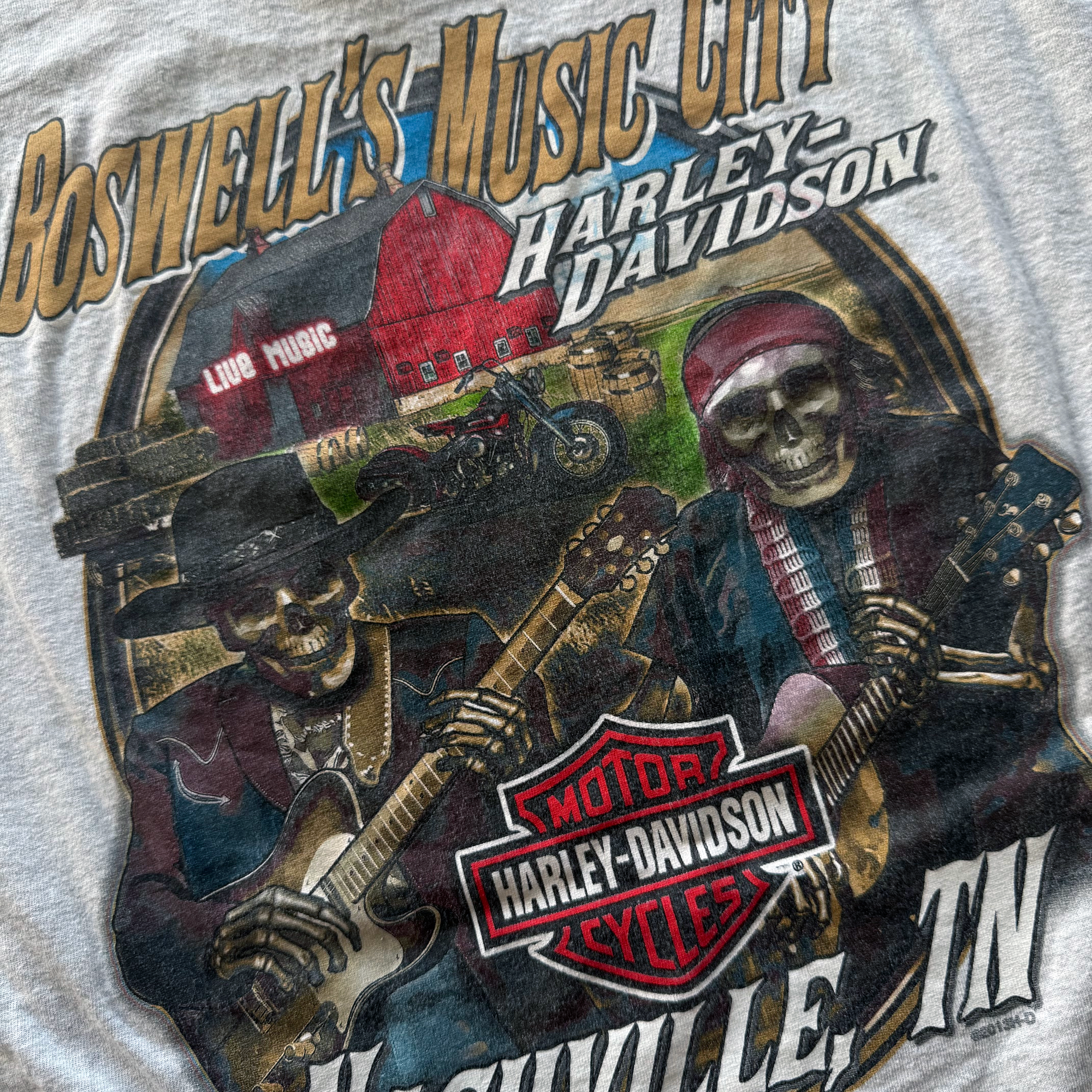 Vintage 2013 Harley Davidson Nashville Music City Tee
