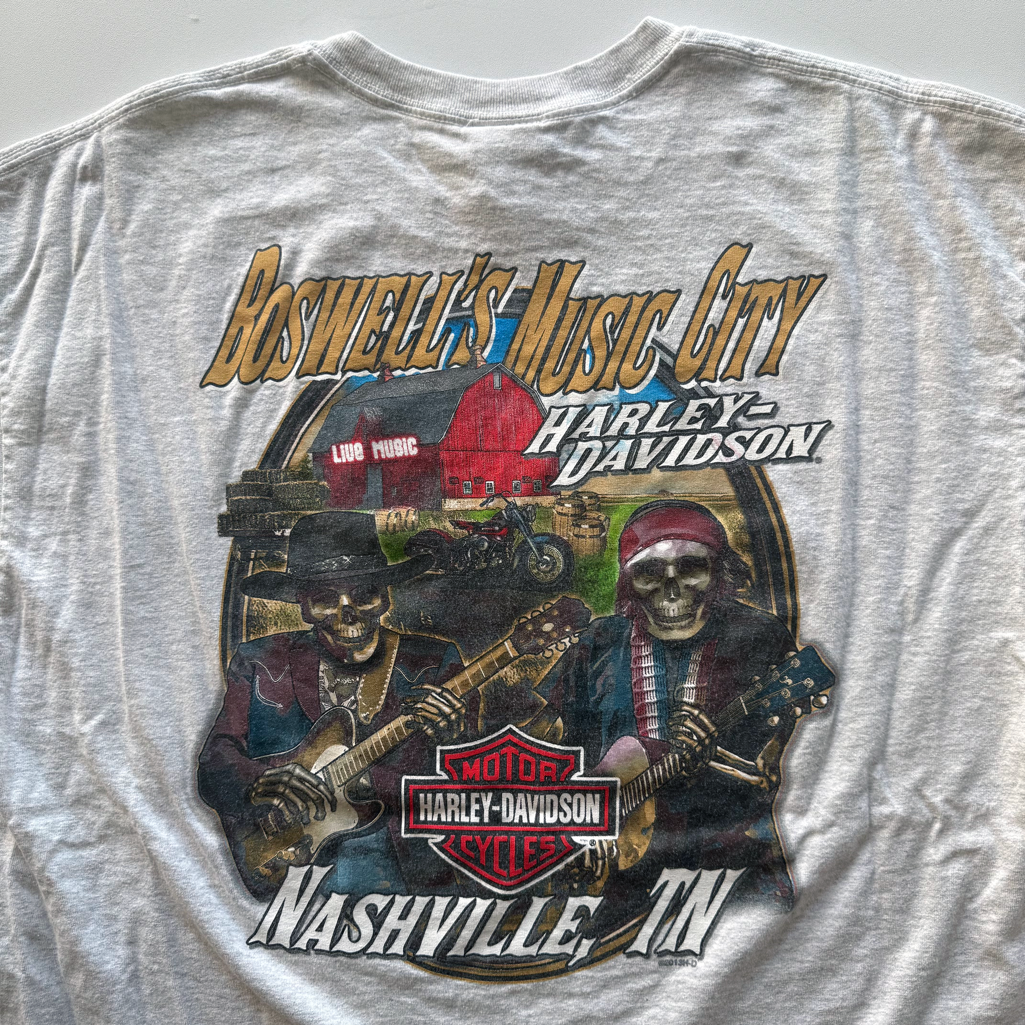 Vintage 2013 Harley Davidson Nashville Music City Tee