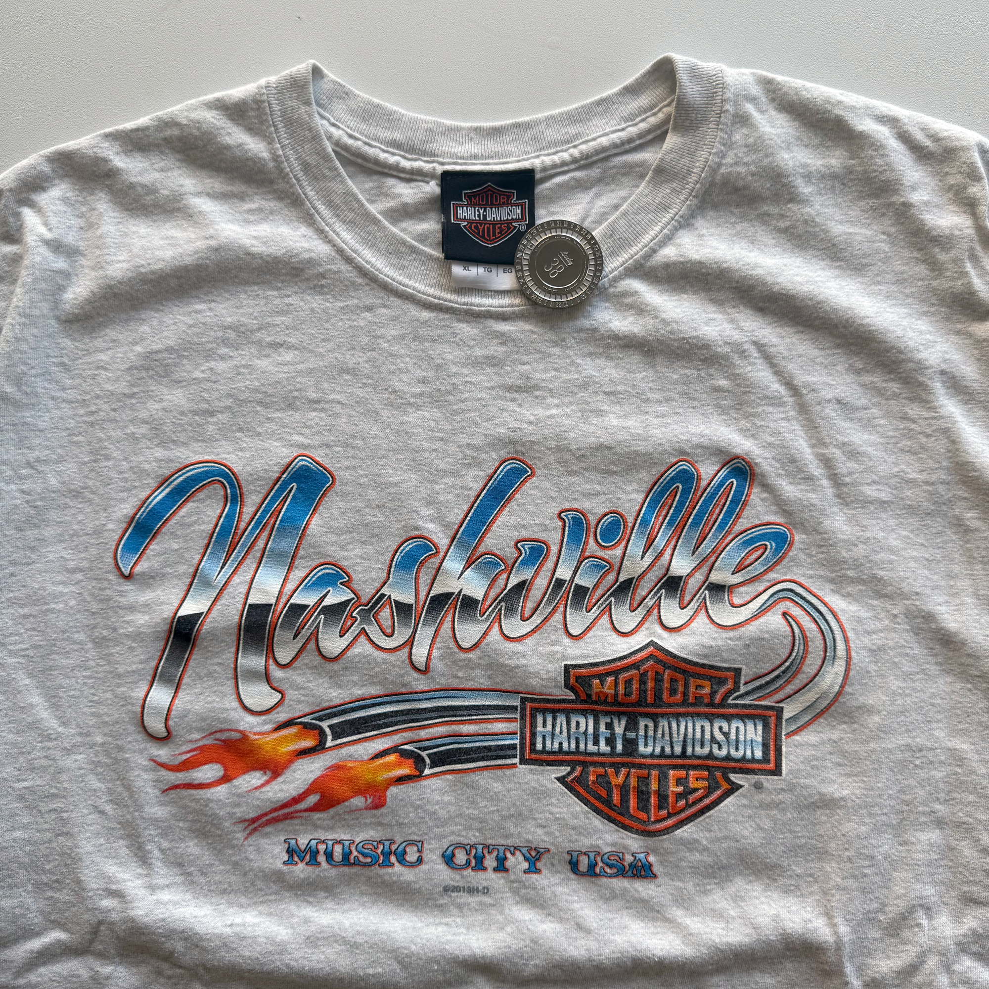 Vintage 2013 Harley Davidson Nashville Music City Tee