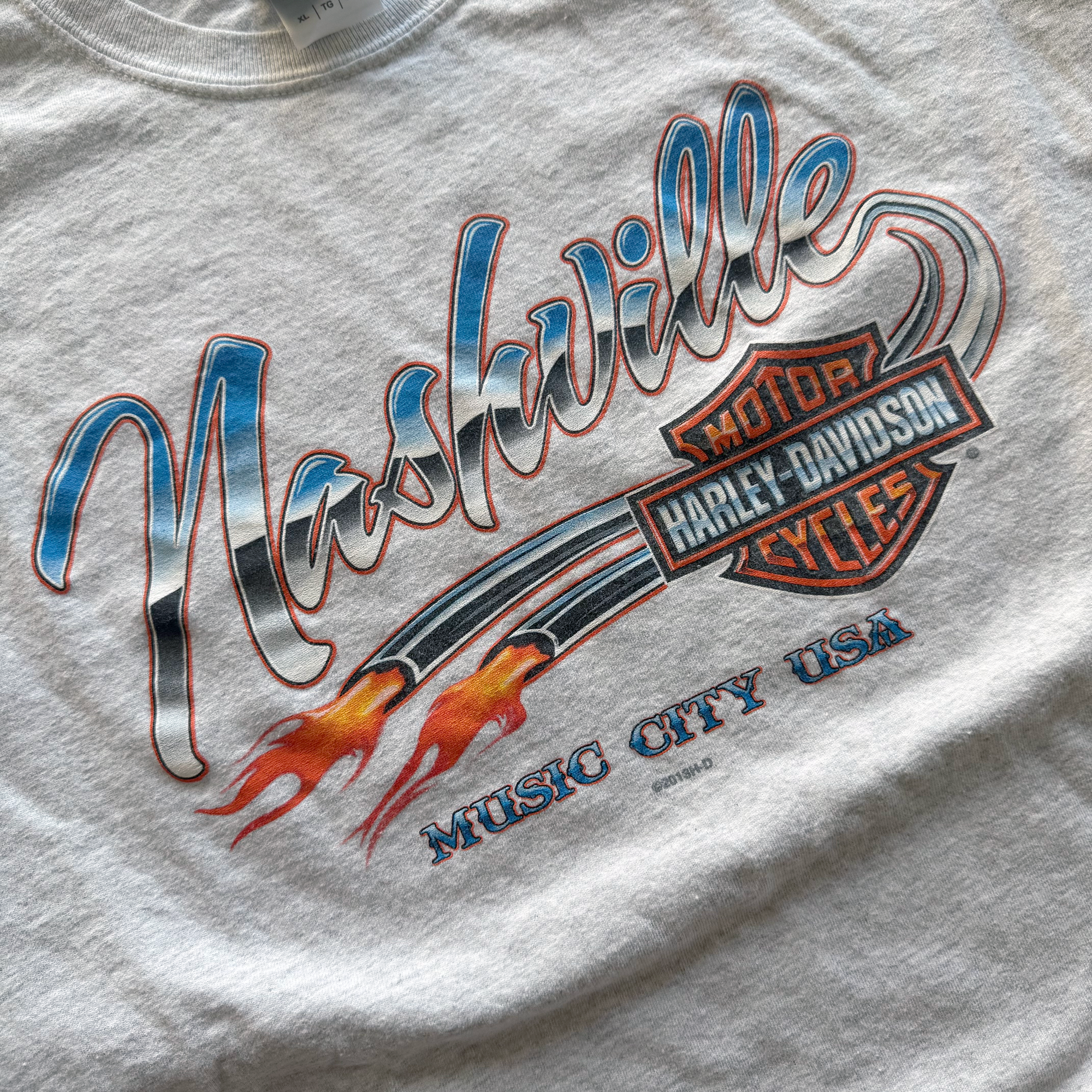 Vintage 2013 Harley Davidson Nashville Music City Tee