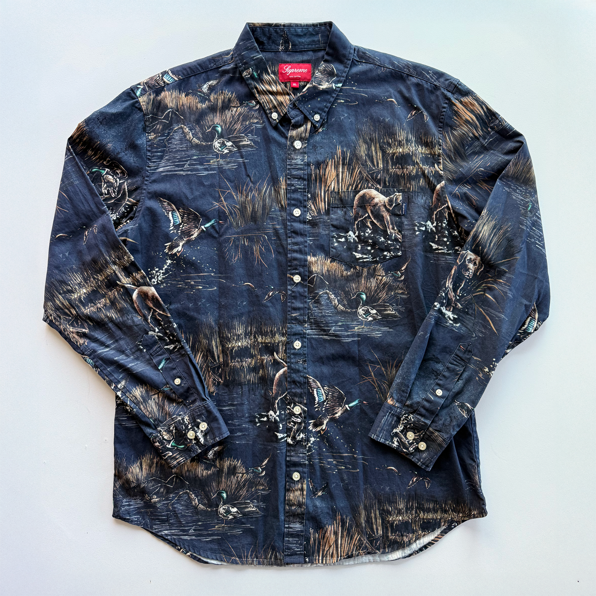 Supreme FW12 Dogs Ducks Button Up Shirt