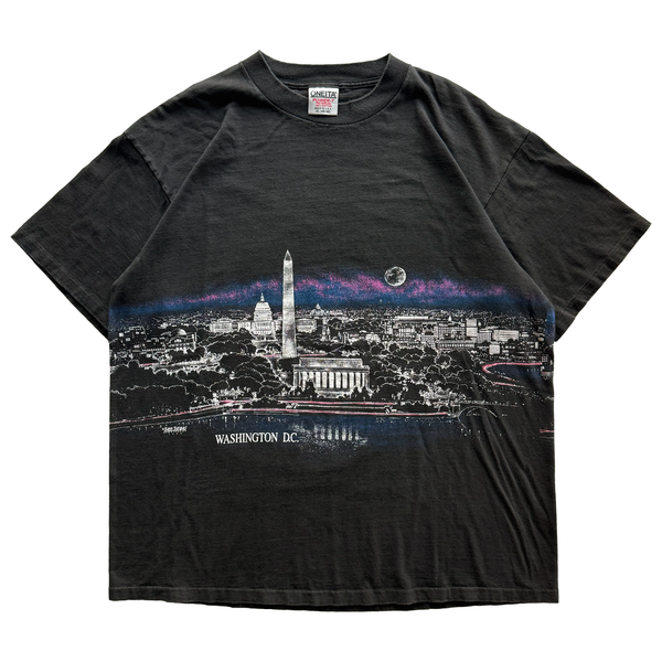 Vintage 1989 Washington DC Night Skyline USA America AOP Tee