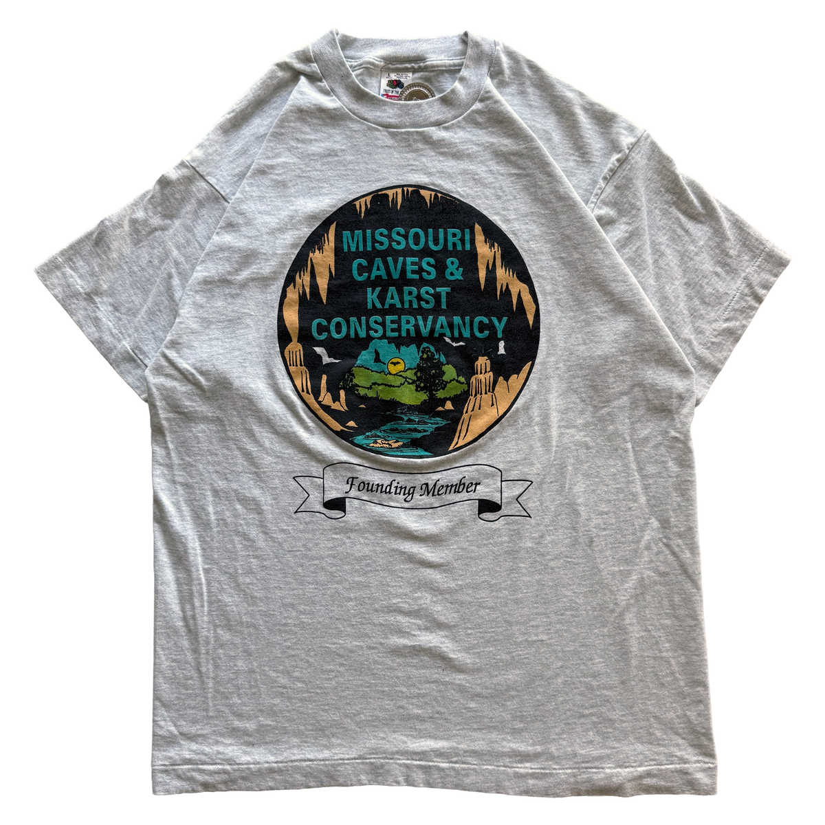 Vintage 1992 Missouri Caves Conservancy Founding Member Tee