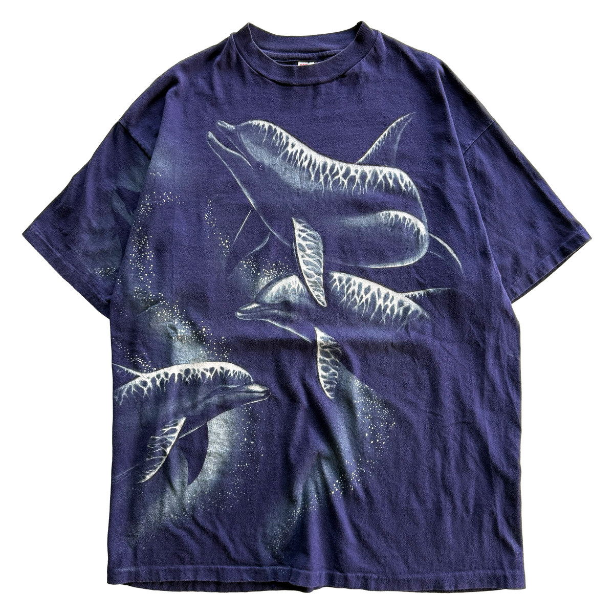 Vintage 1994 Purple Dolphin All Over Print AOP Tee