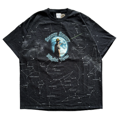 Vintage 2007 Starry Starry Night Tour AOP Constellations Tee