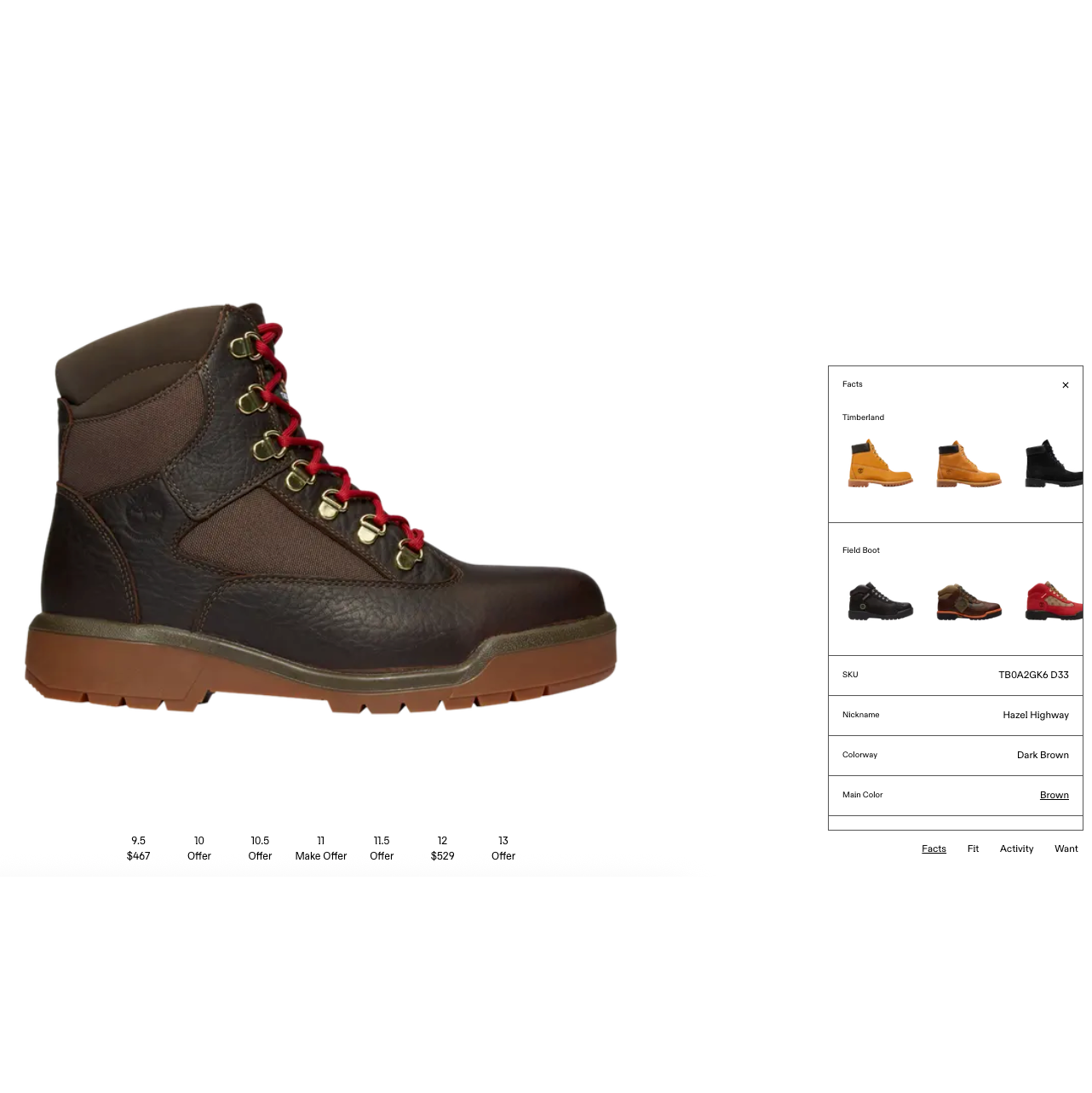 Timberland 6 Inch Field Boot (Size 8.5)
