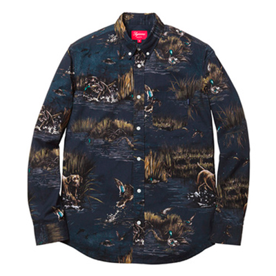 Supreme FW12 Dogs Ducks Button Up Shirt
