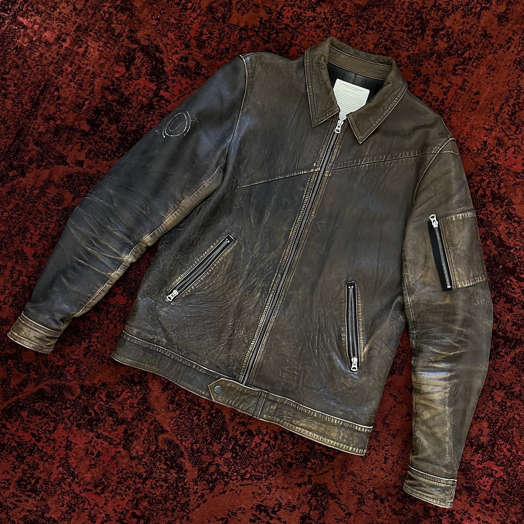 Undercover AW10 GIRA Distressed Leather Rider Jacket