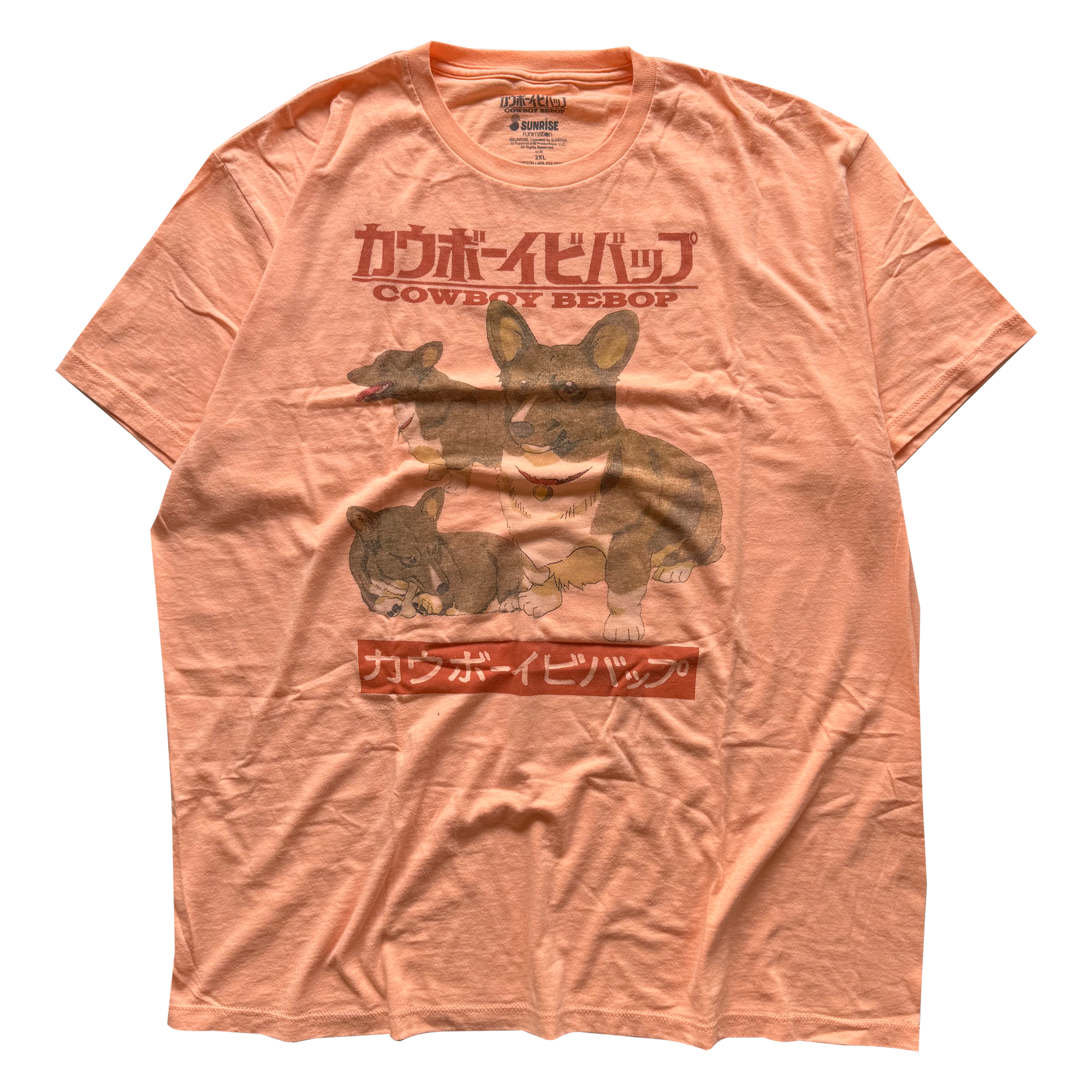 Vintage 2010s Cowboy Bebop Ein Corgi Sunrise Funimation Tee (XXL)
