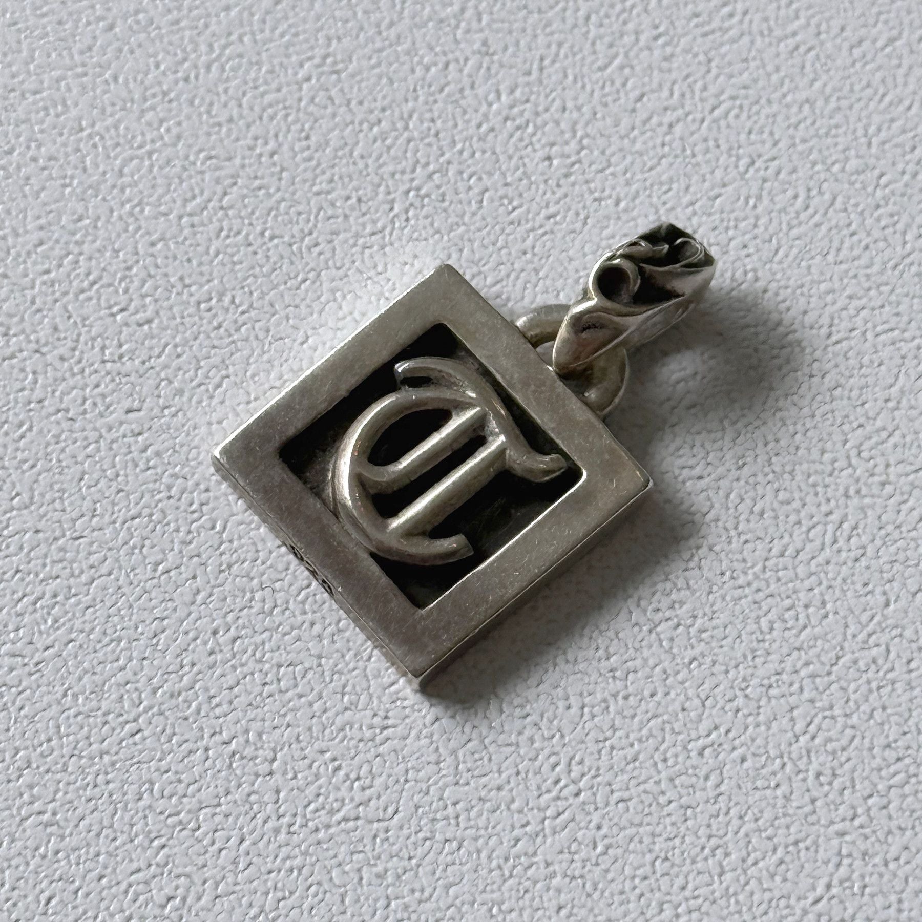 Chrome Hearts Framed Letter "T" Alphabet Charm Pendant