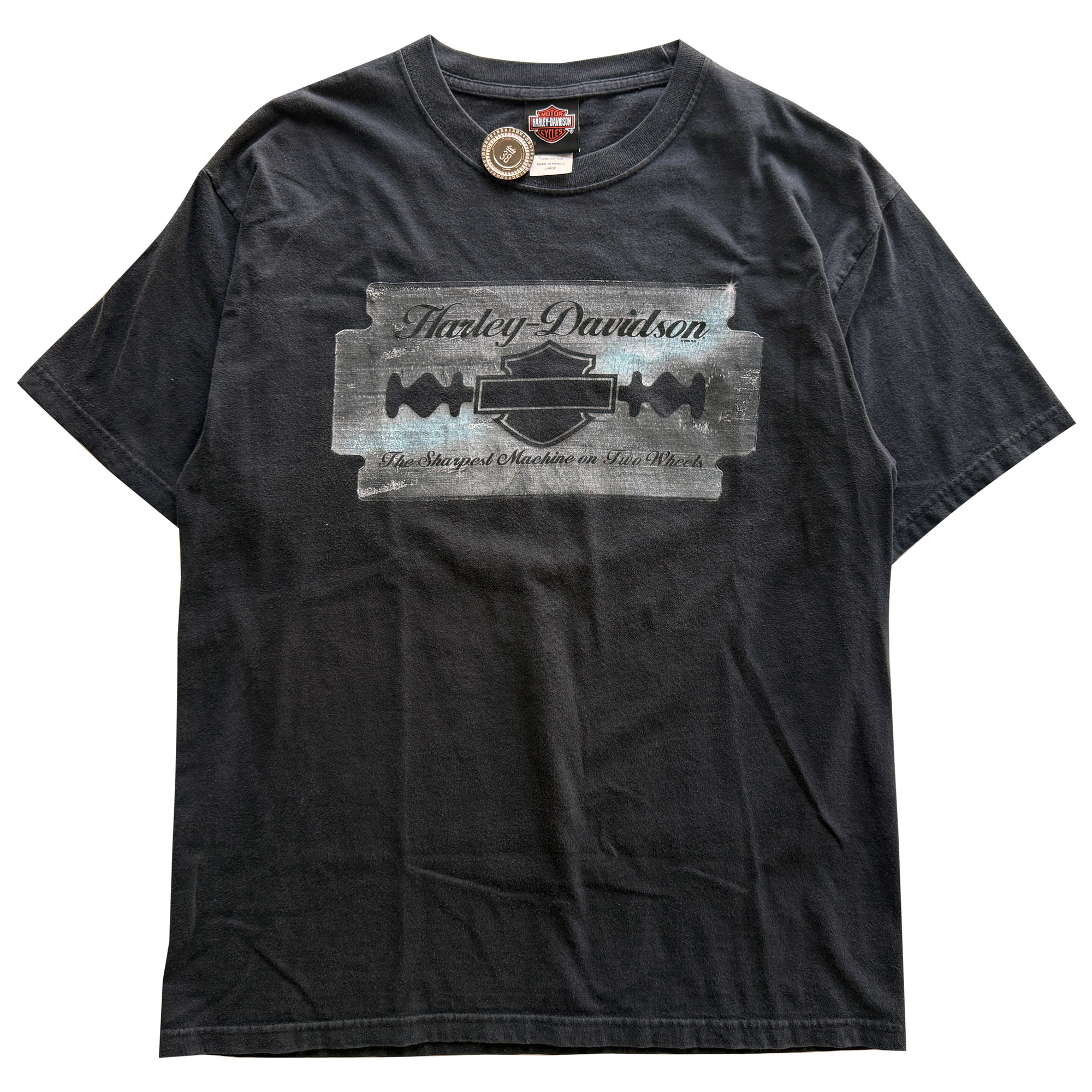 Vintage Harley Davidson 2007 Razorblade Emblem Tee