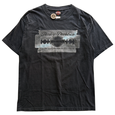 Vintage Harley Davidson 2007 Razorblade Emblem Tee