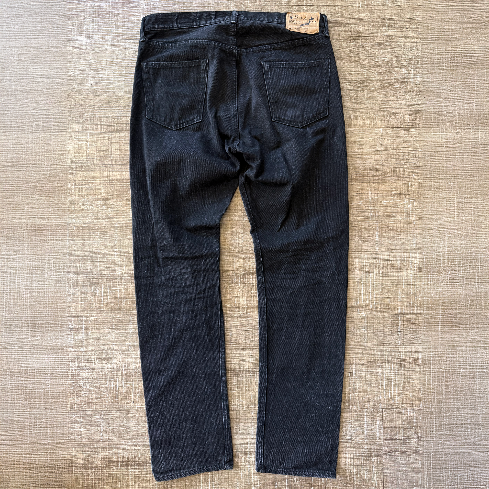 OrSlow 107 Ivy Fit Black Denim Jeans
