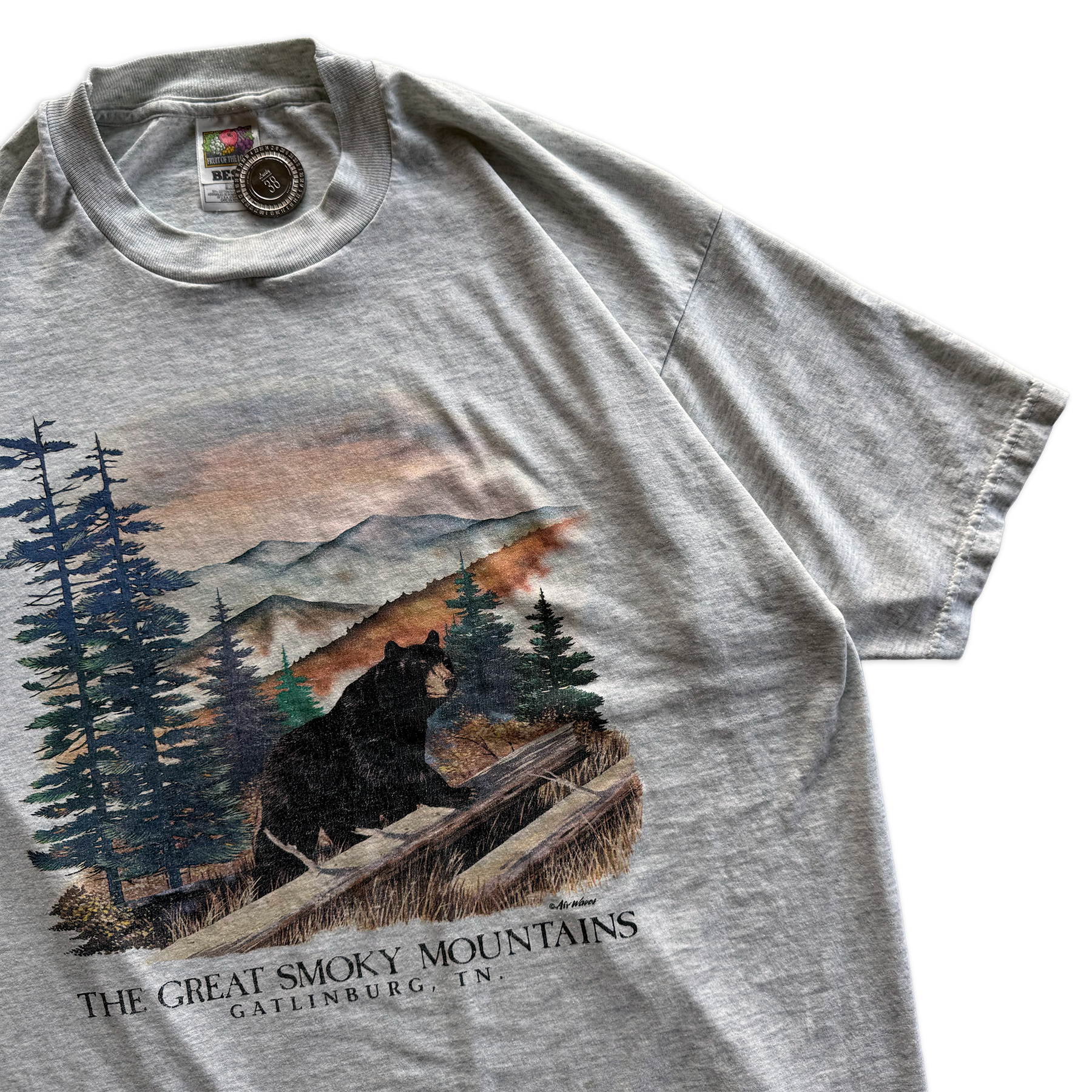 Vintage 1998 Great Smoky Mountains Black Bear Nature Tee