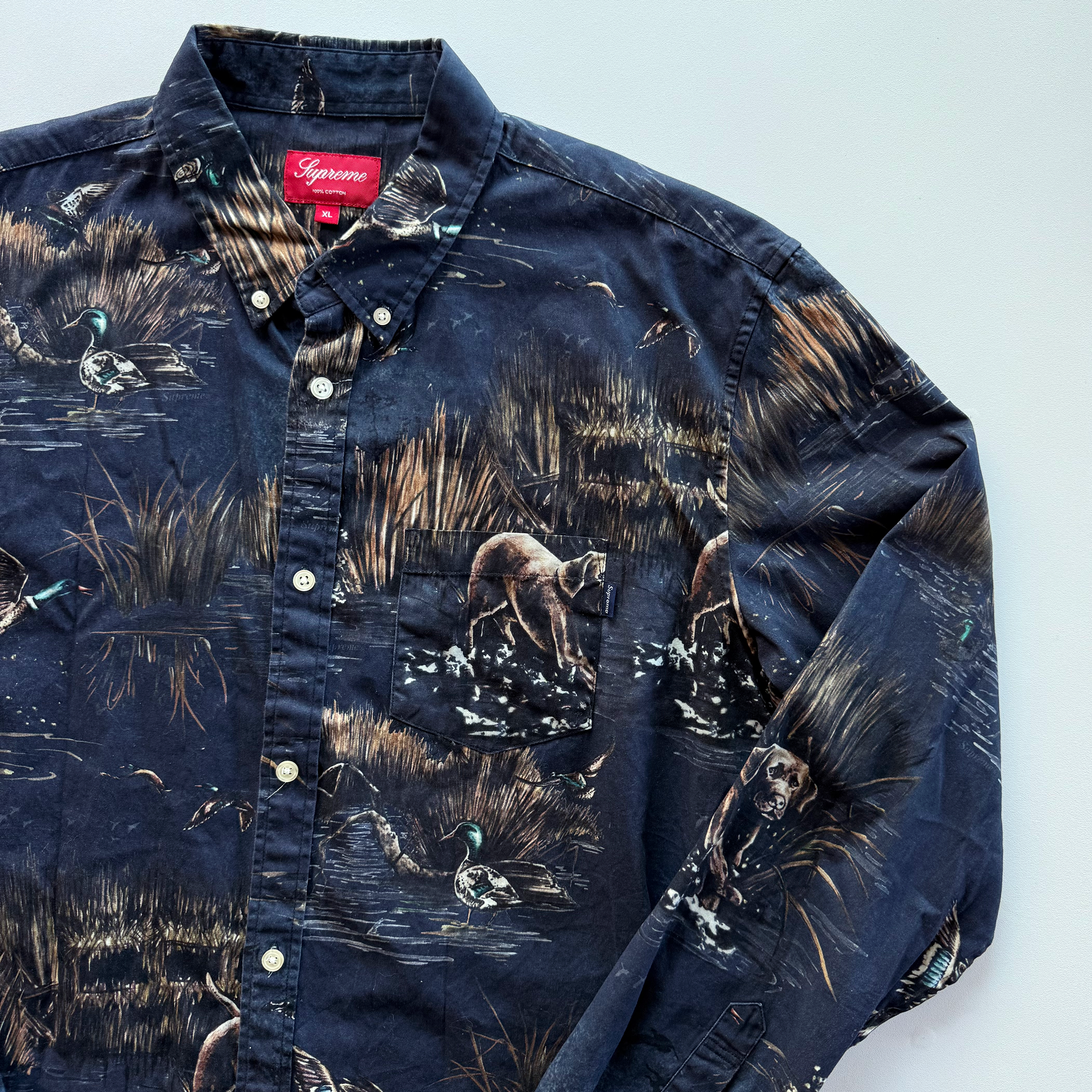 Supreme FW12 Dogs Ducks Button Up Shirt