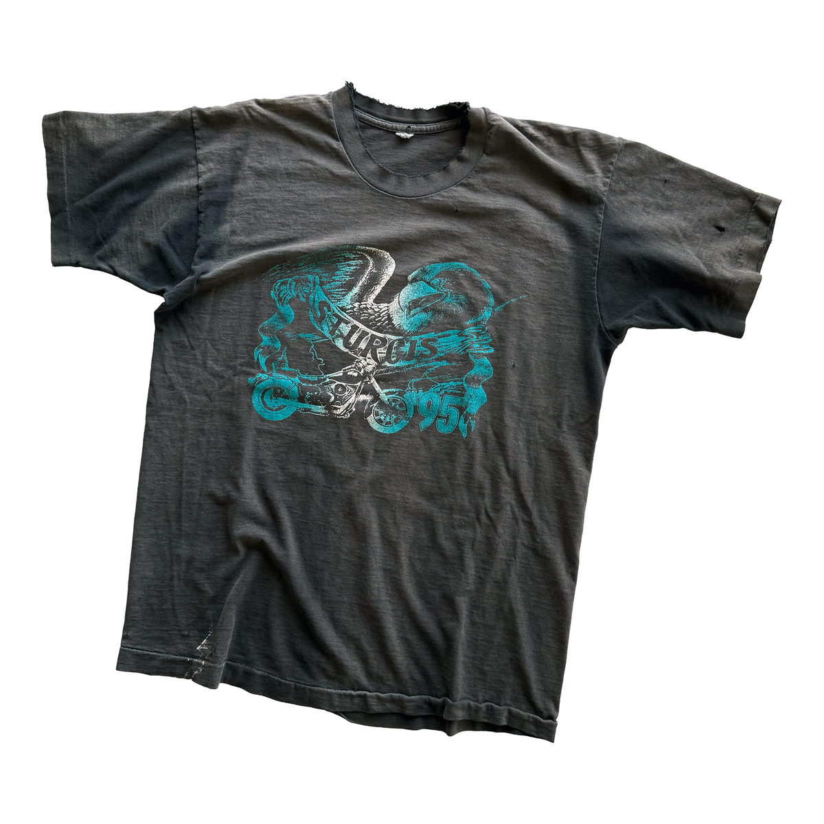 Vintage 1995 Sturgis Black Hills Rally Motorcycle Fader Tee