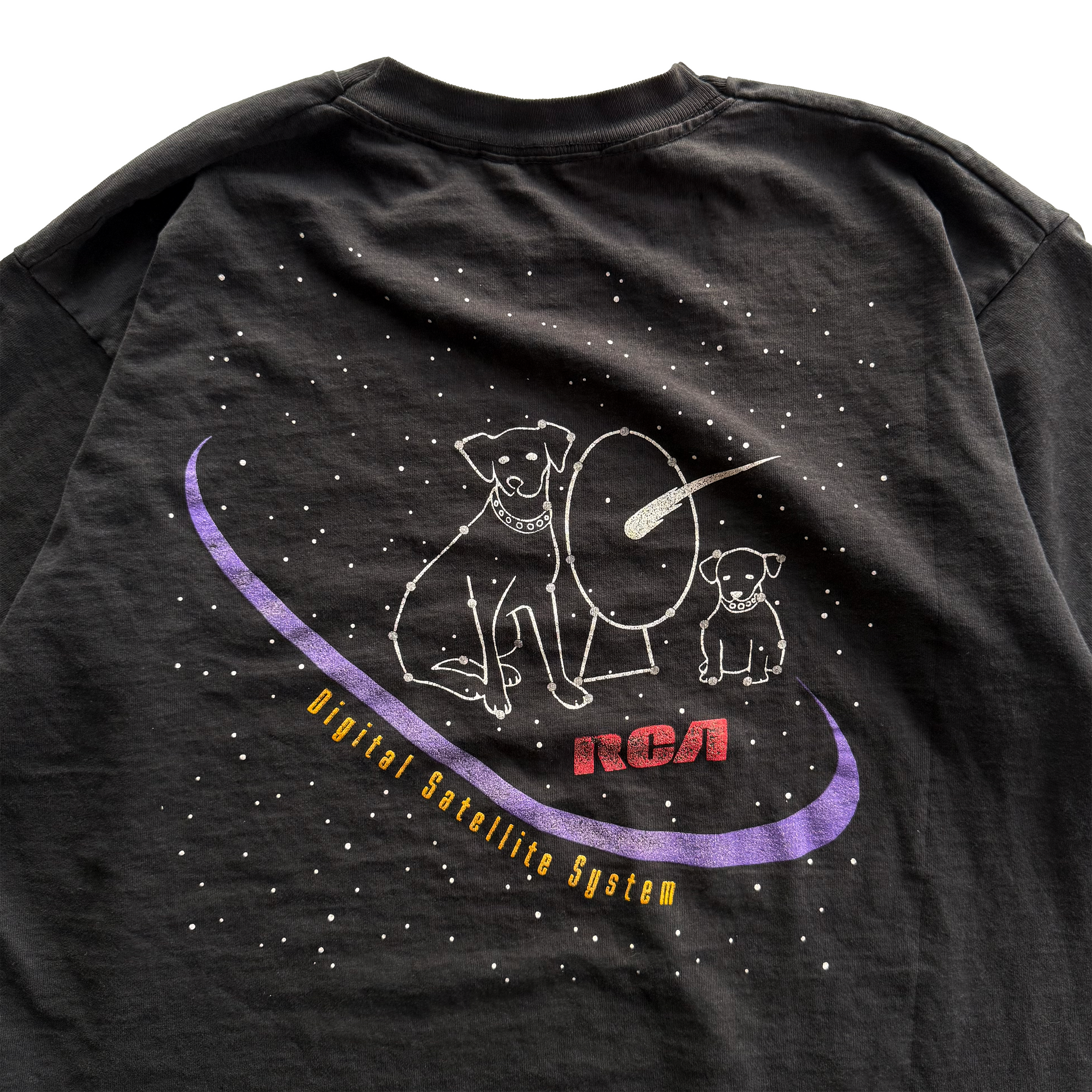 Vintage 1994 RCA DSS Dr. Dish Dog Tee