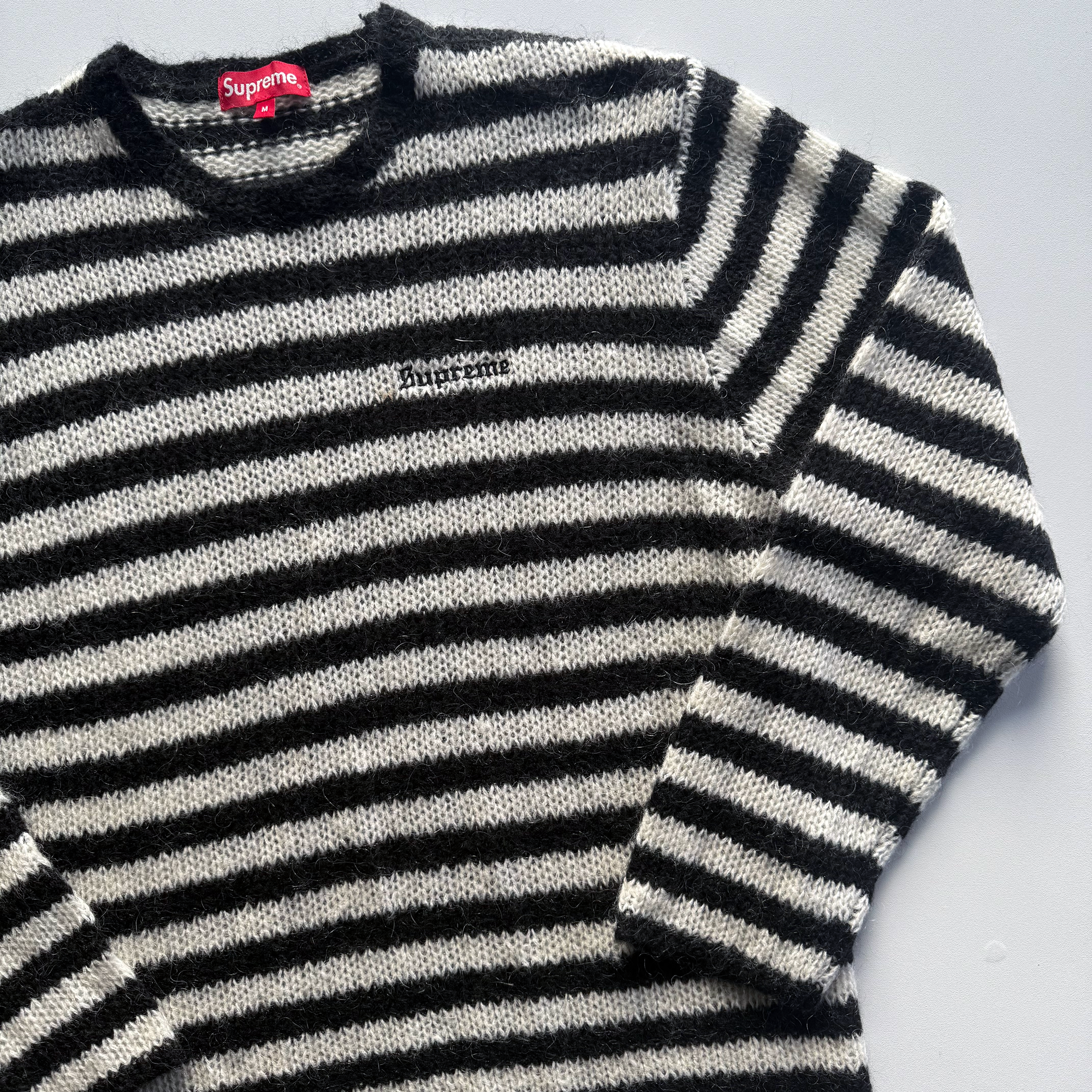 Supreme FW19 Stripe Mohair Sweater
