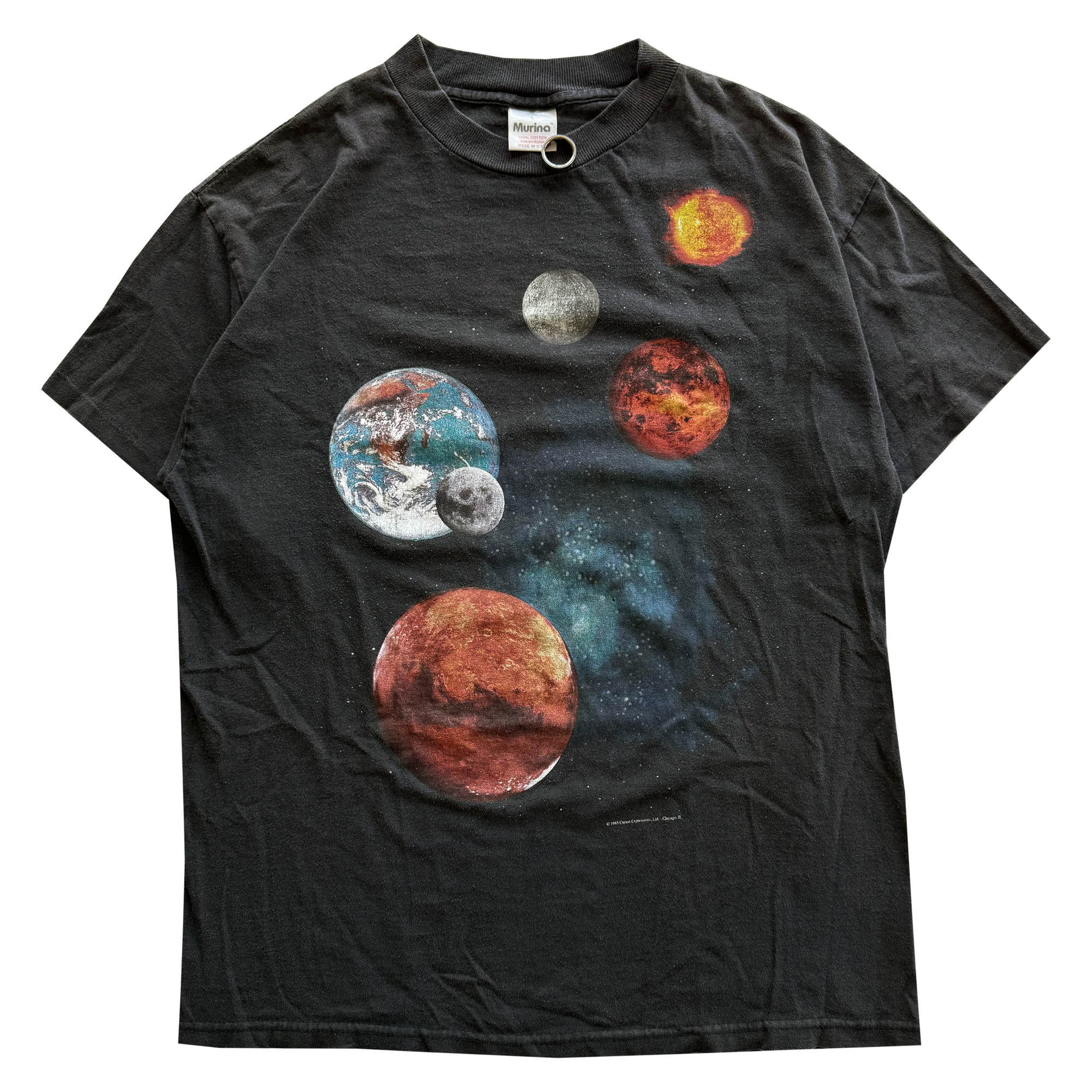 Vintage 1995 Milky Way Galaxy Solar System AOP Astronomy Tee