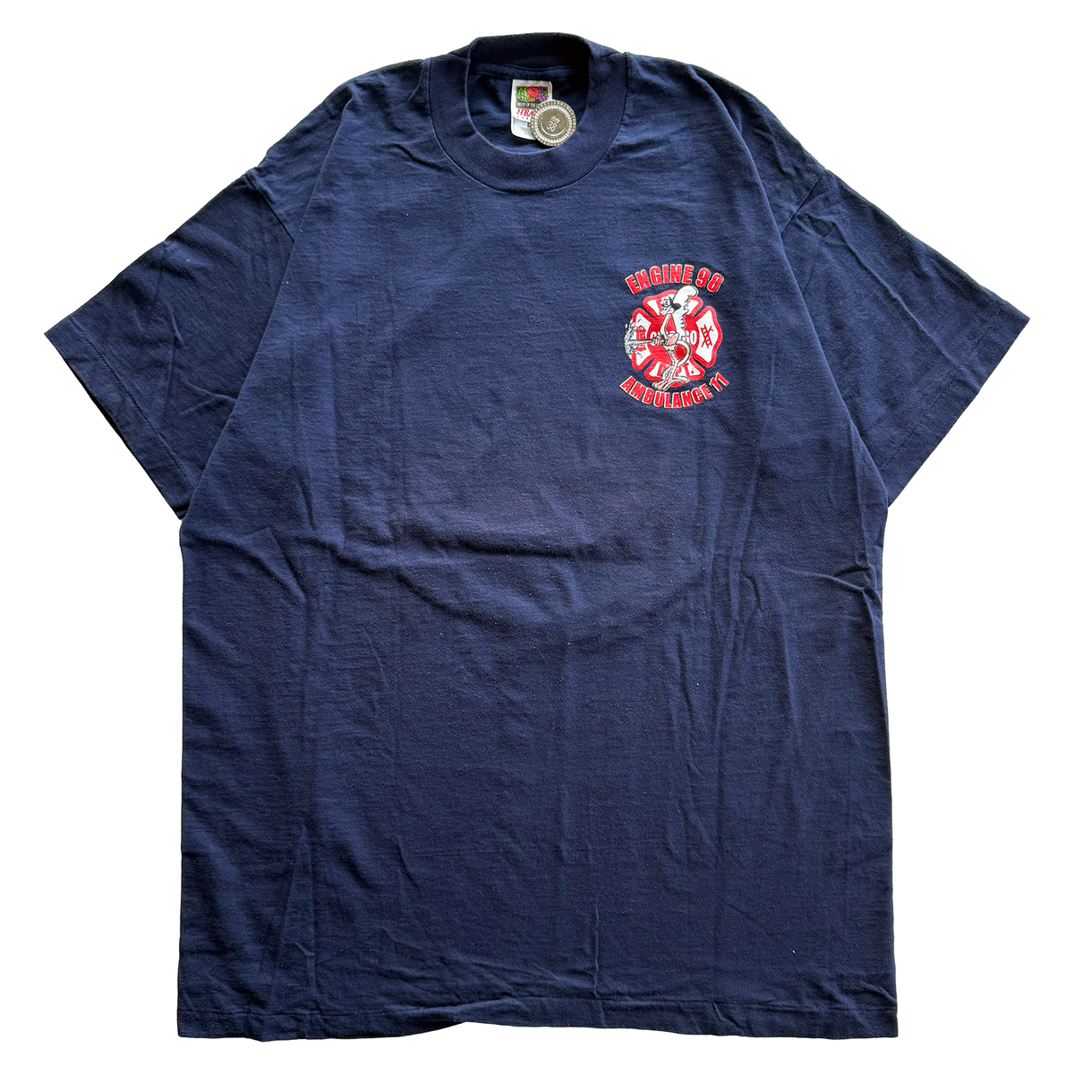 Vintage 1997 Chicago Fire Department Engine 98 Road Runner Tee