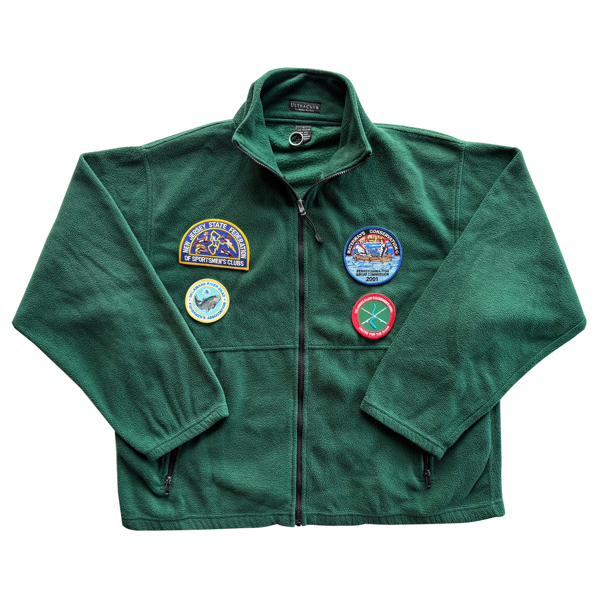 Vintage 1990s Fishing and Wildlife Fleece Zip Up Jacket