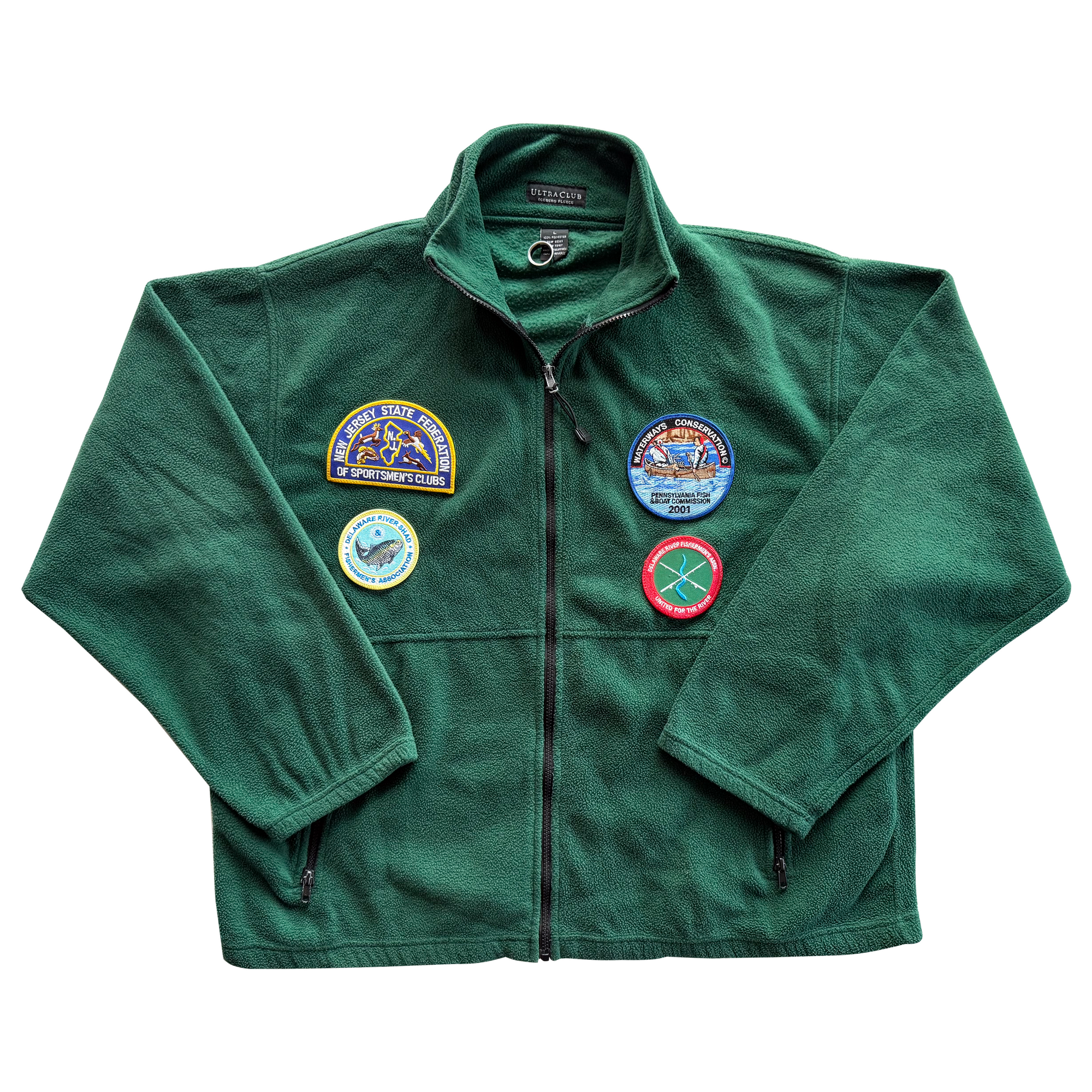 Vintage 1990s Fishing and Wildlife Fleece Zip Up Jacket