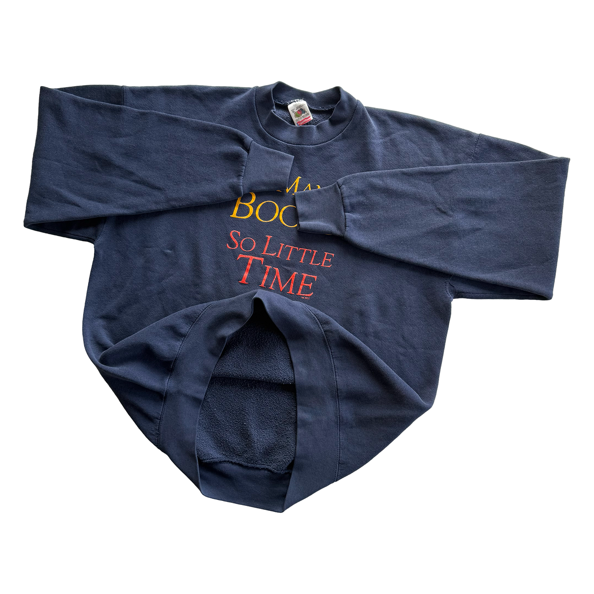Vintage 1996 So Many Books So Little Time Sweatshirt