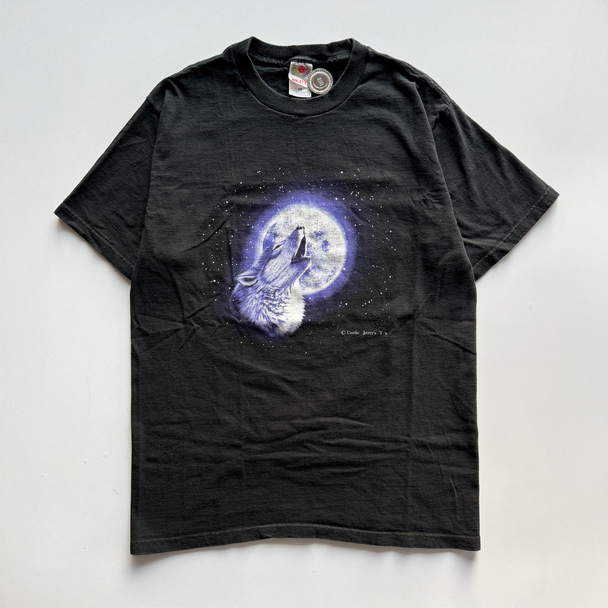 Vintage 1997 Wolf Howling Moon Tee