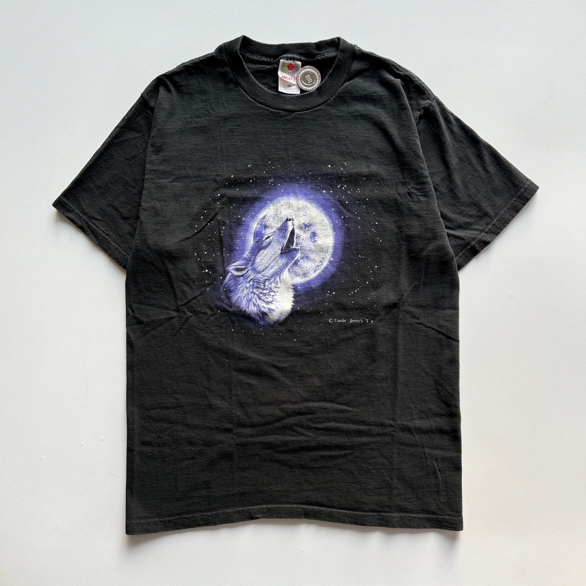 Vintage 1997 Wolf Howling Moon Tee