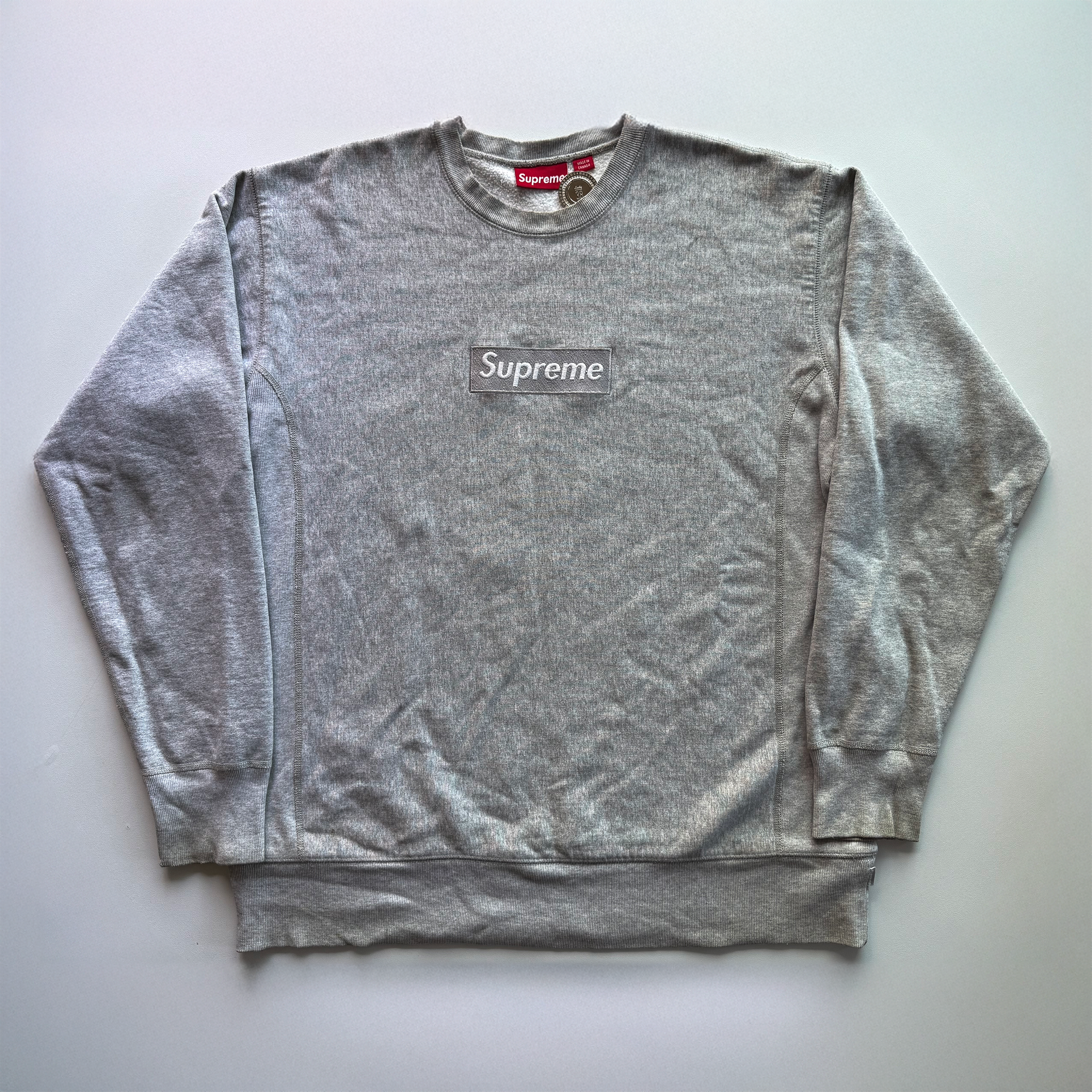 Supreme FW03 Silver Box Logo Crewneck Sweatshirt