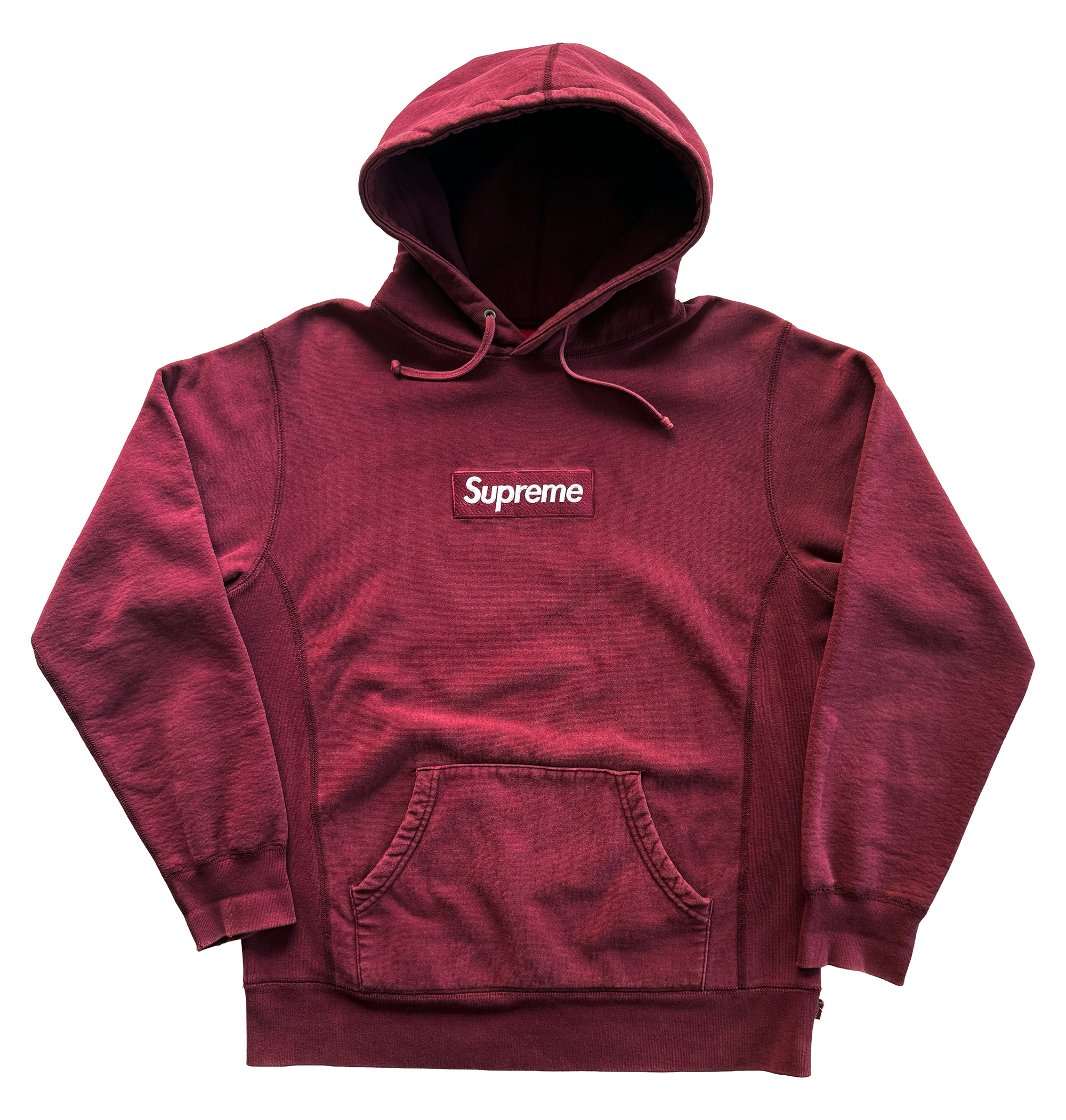 Supreme FW11 Burgundy Box Logo Hoodie