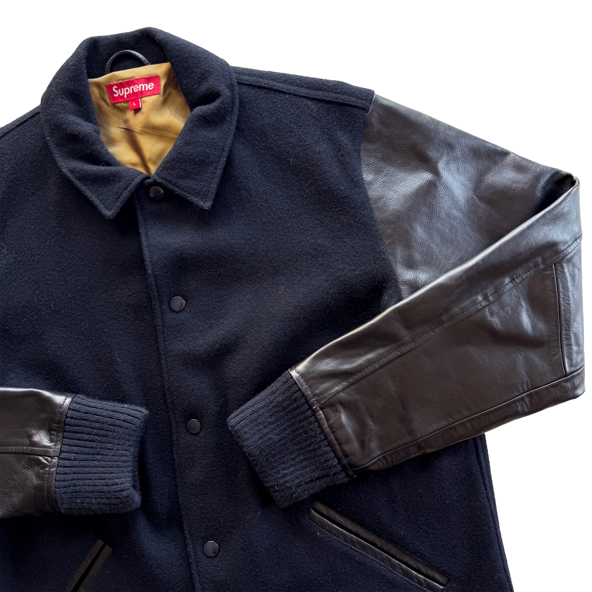 Supreme FW11 Miners Wool Leather Varsity Jacket